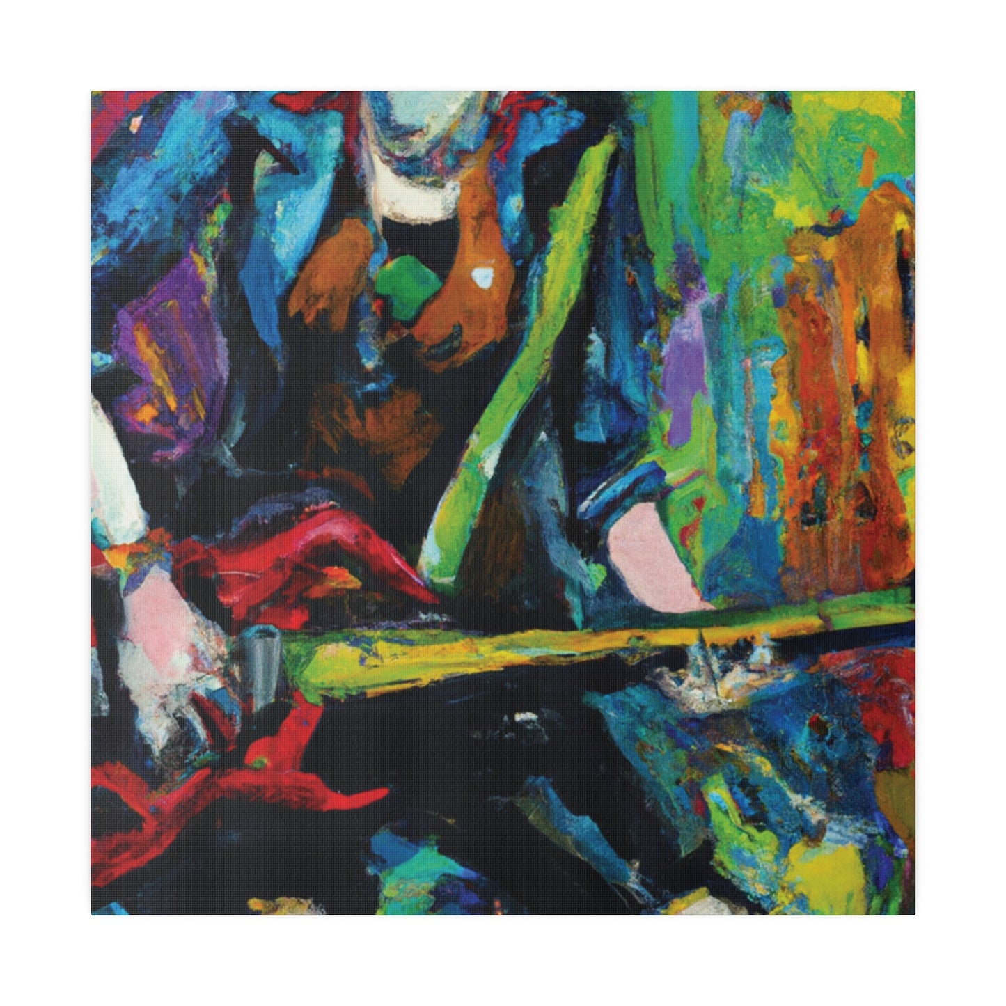 2285H - Rockstar Oil Painting Style Print | Poster | Home Decor | Wall Art | Music Art | Canvas