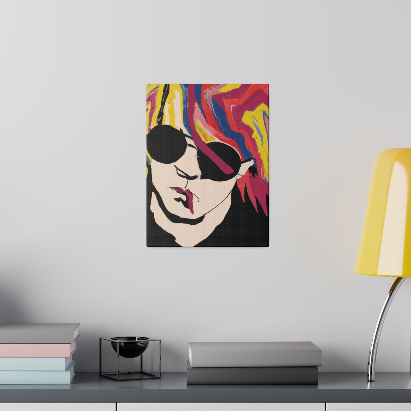 4112A - Rockstar Painting Print | Face | Abstract | Poster | Home Decor | Wall Art | Music Art | Canvas