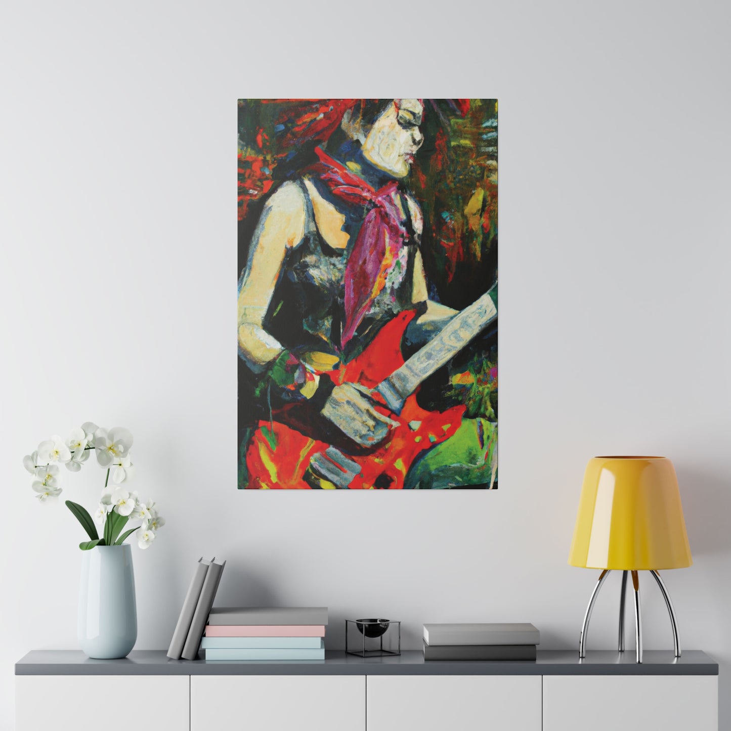 7203Q - Rockstar Oil Painting Style Print | Poster | Home Decor | Wall Art | Music Art | Canvas