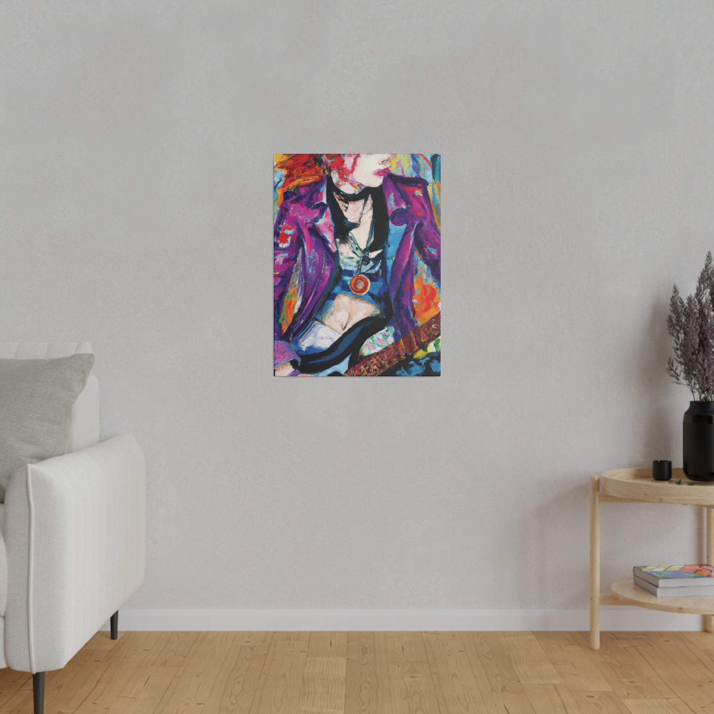 9712Y - Rockstar Oil Painting Style Print | Poster | Home Decor | Wall Art | Music Art | Canvas