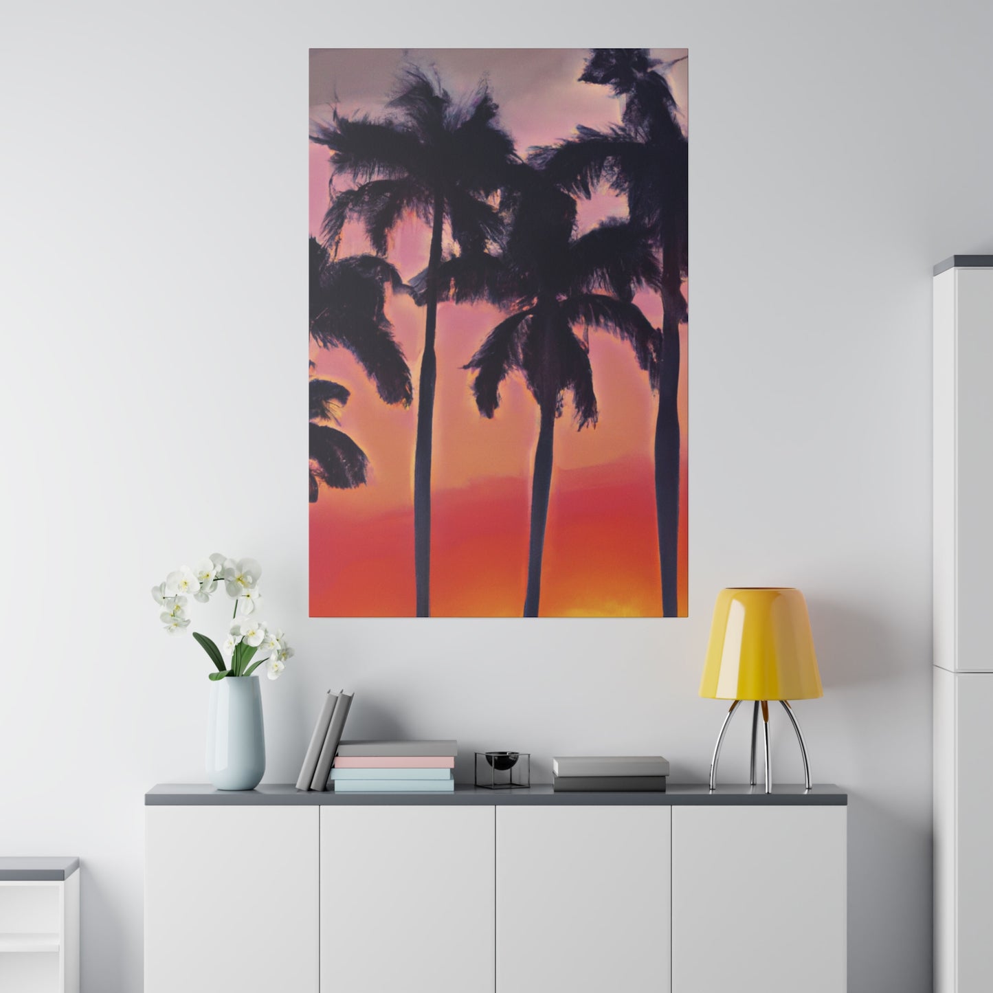 7239V - Miami Beach Sunset Painting Print | Miami | Beach | Sunset | Poster | Home Decor | Wall Art | Canvas