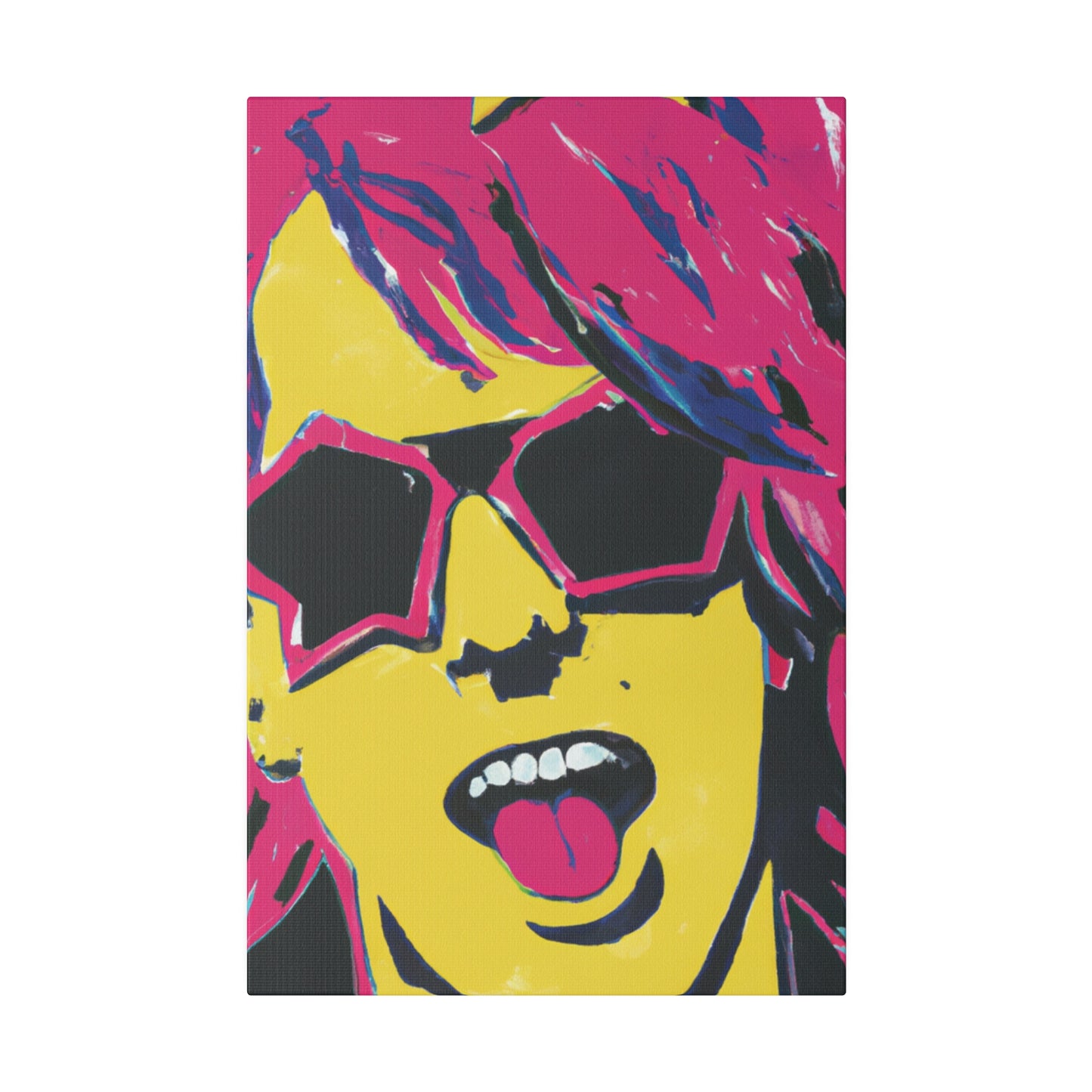 2536W - Rockstar Painting Print | Face | Abstract | Poster | Home Decor | Wall Art | Music Art | Canvas