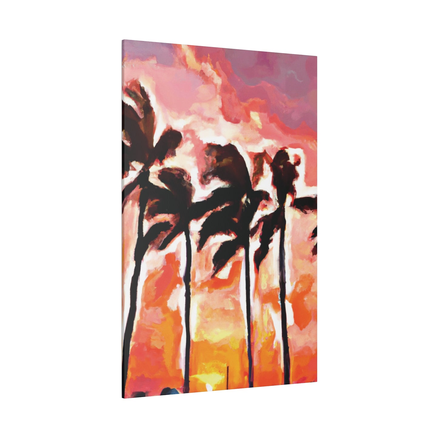 6129V - Miami Beach Sunset Painting Print | Miami | Beach | Sunset | Poster | Home Decor | Wall Art | Canvas