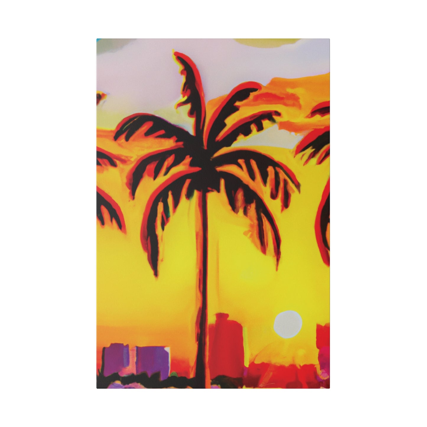 6539T - Miami Beach Sunset Painting Print | Miami | Beach | Sunset | Poster | Home Decor | Wall Art | Canvas