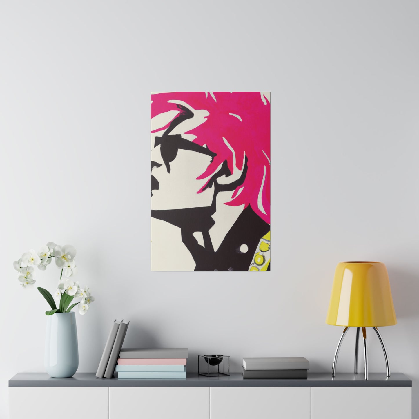 7144N - Rockstar Painting Print | Face | Abstract | Poster | Home Decor | Wall Art | Music Art | Canvas