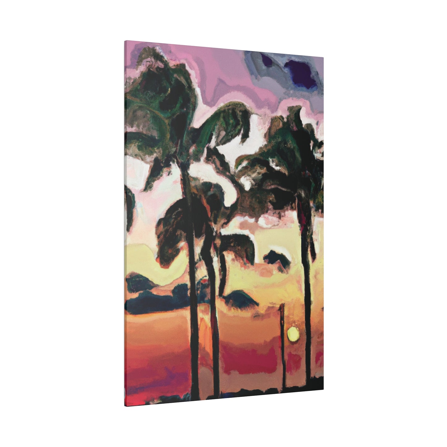 8274F - Miami Beach Sunset Painting Print | Miami | Beach | Sunset | Poster | Home Decor | Wall Art | Canvas