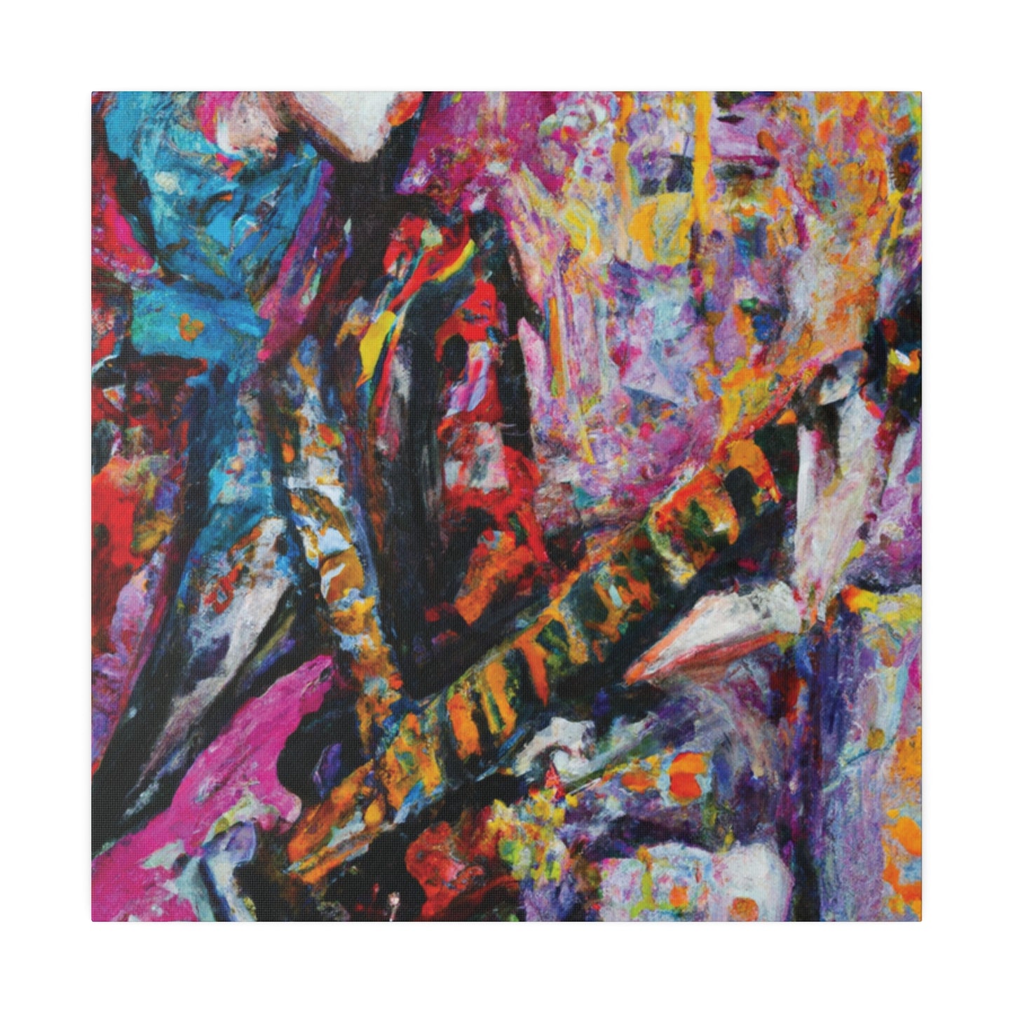 7772X - Rockstar Oil Painting Style Print | Poster | Home Decor | Wall Art | Music Art | Canvas