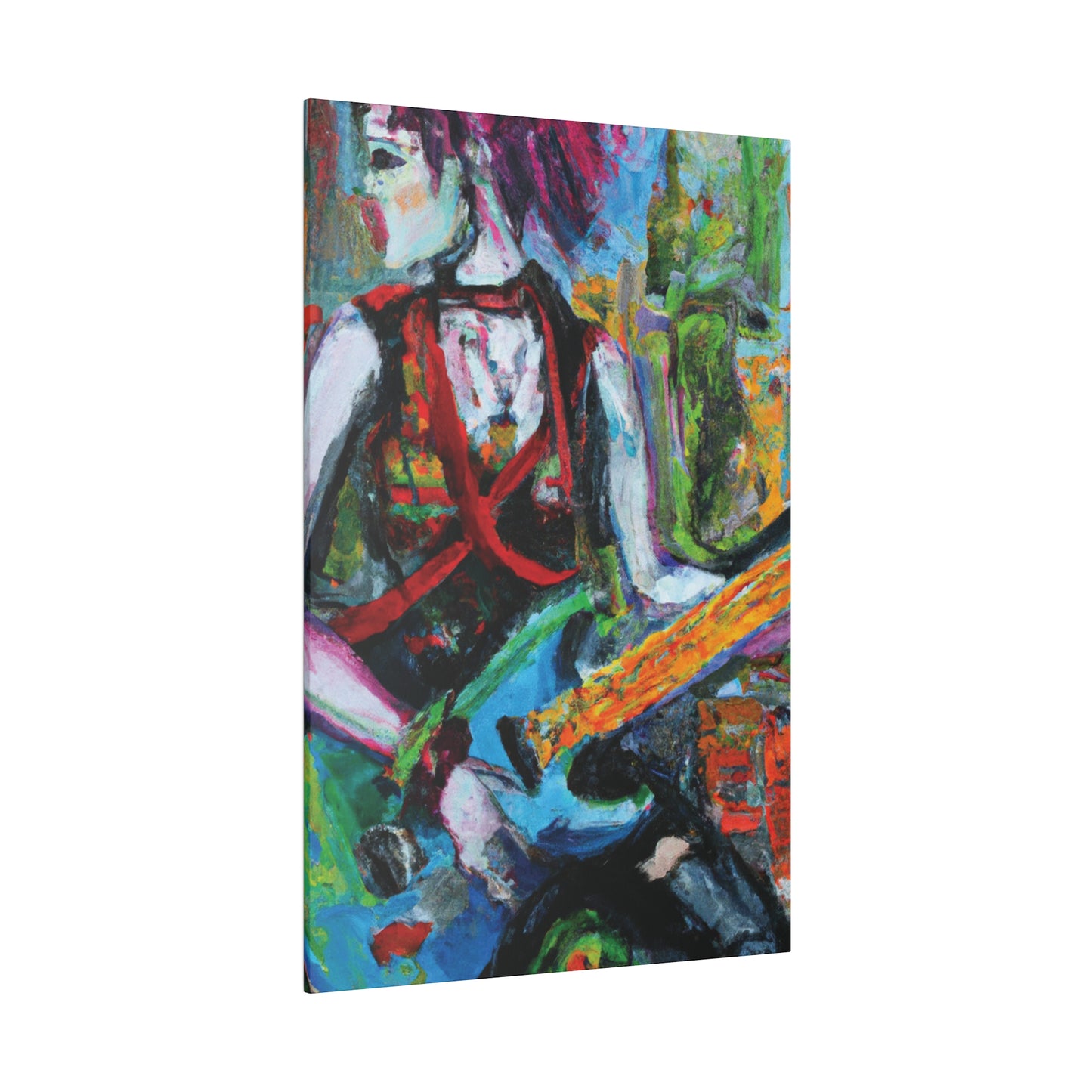 4902L - Rockstar Oil Painting Style Print | Poster | Home Decor | Wall Art | Music Art | Canvas