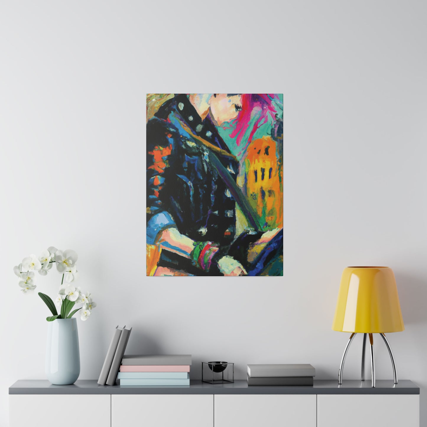 6449G - Rockstar Oil Painting Style Print | Poster | Home Decor | Wall Art | Music Art | Canvas