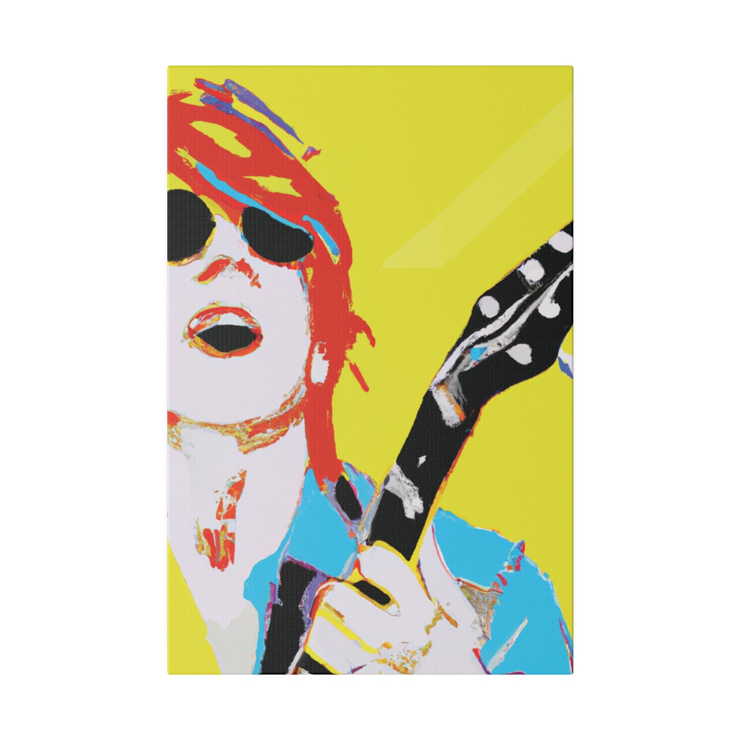 846Q - Rockstar Painting Print | Face | Abstract | Poster | Home Decor | Wall Art | Music Art | Canvas