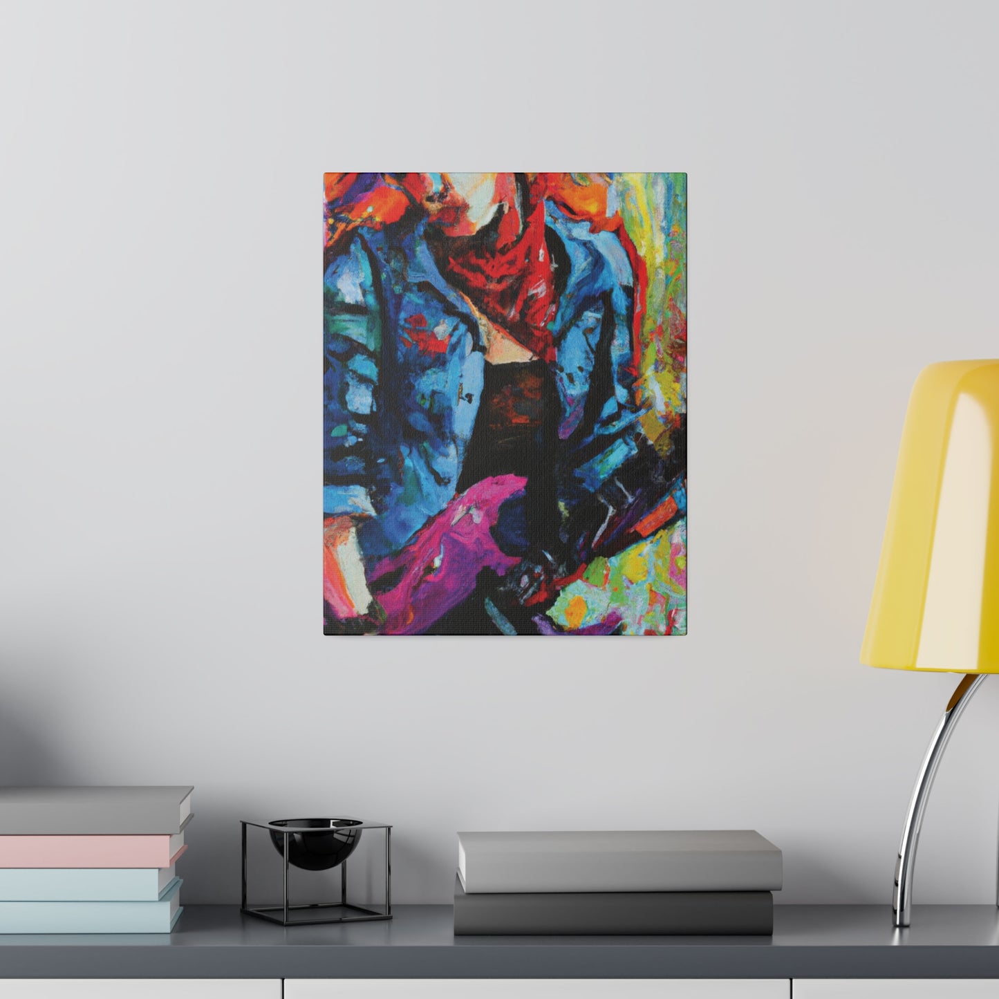 9531Q - Rockstar Oil Painting Style Print | Poster | Home Decor | Wall Art | Music Art | Canvas