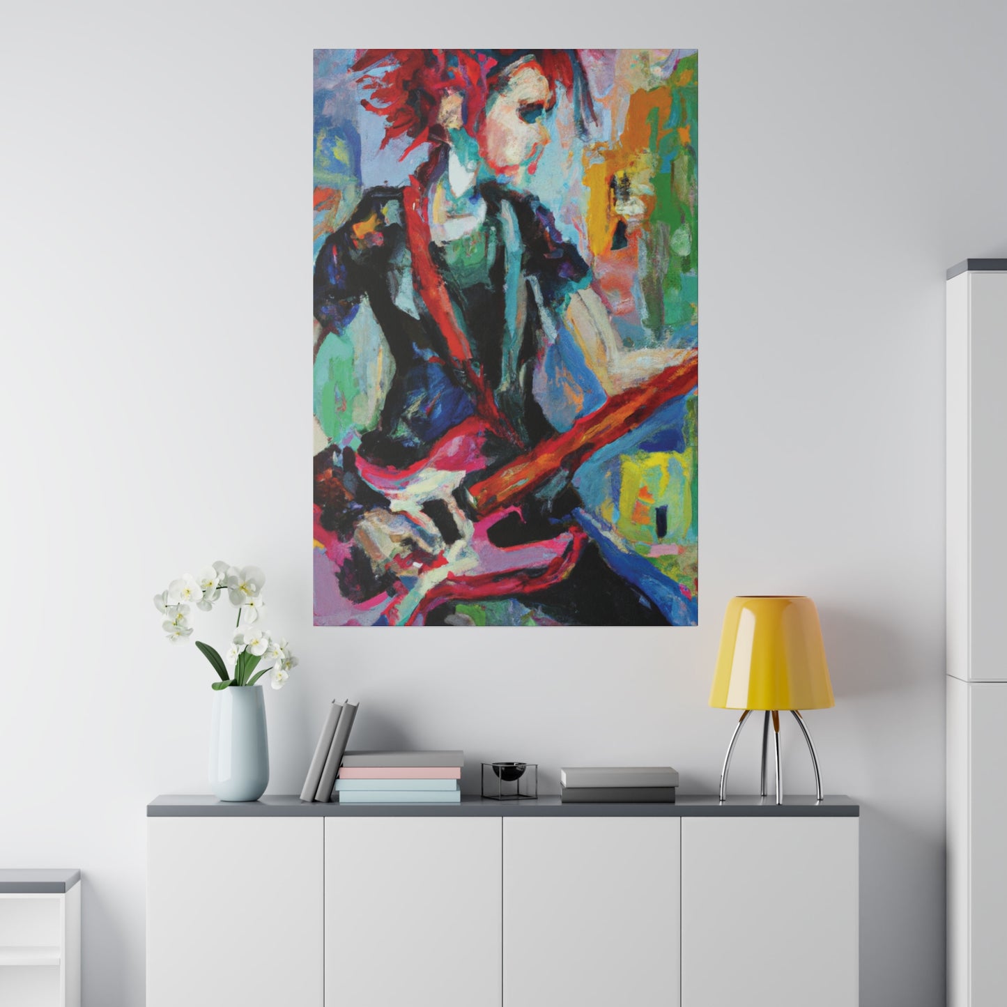 7837X - Rockstar Oil Painting Style Print | Poster | Home Decor | Wall Art | Music Art | Canvas