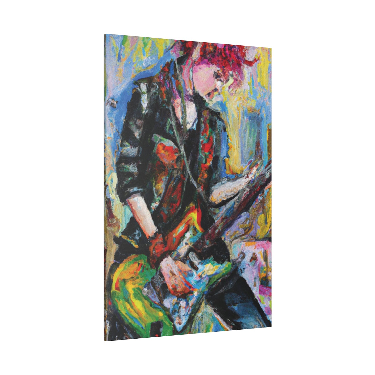 4658Z - Rockstar Oil Painting Style Print | Poster | Home Decor | Wall Art | Music Art | Canvas