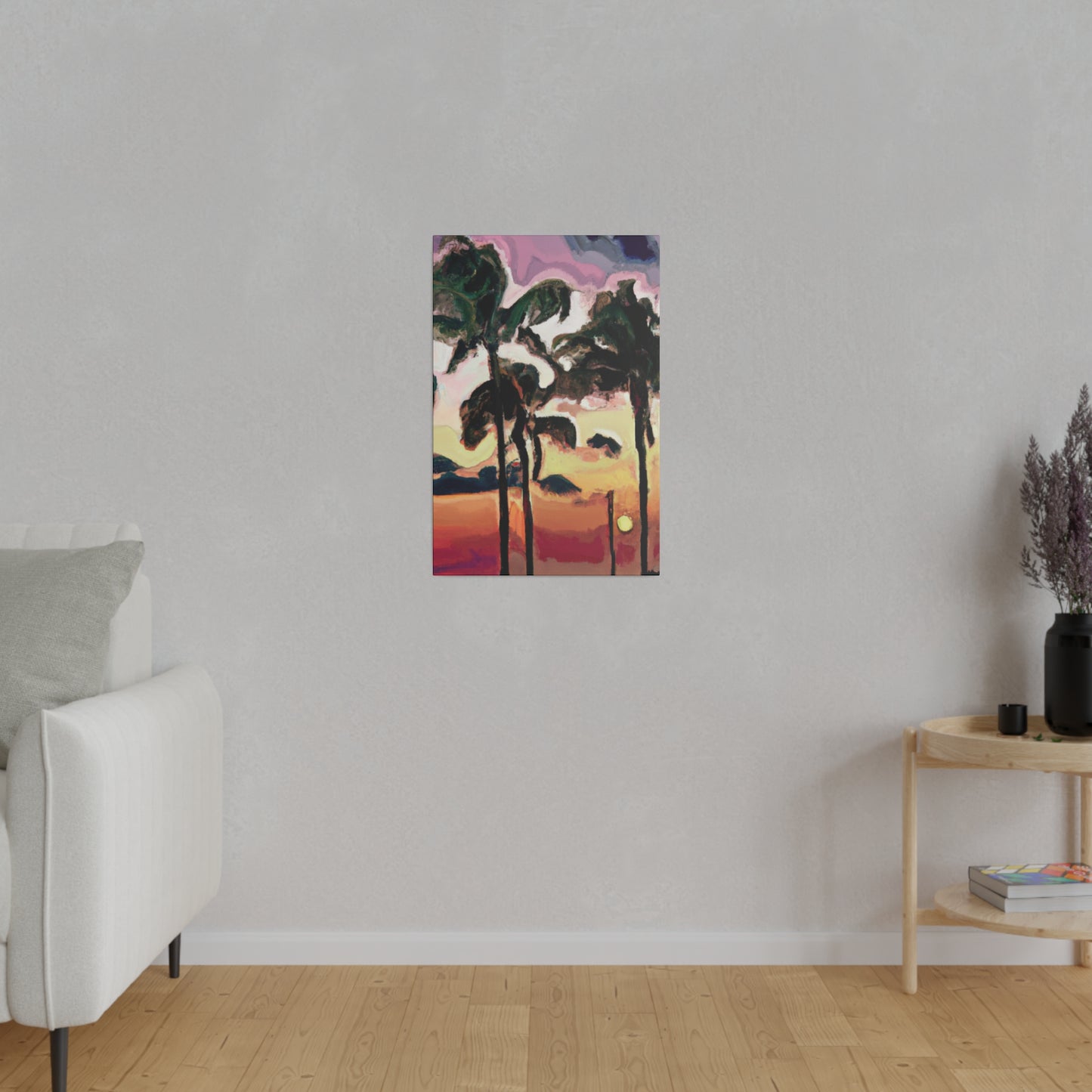 8274F - Miami Beach Sunset Painting Print | Miami | Beach | Sunset | Poster | Home Decor | Wall Art | Canvas