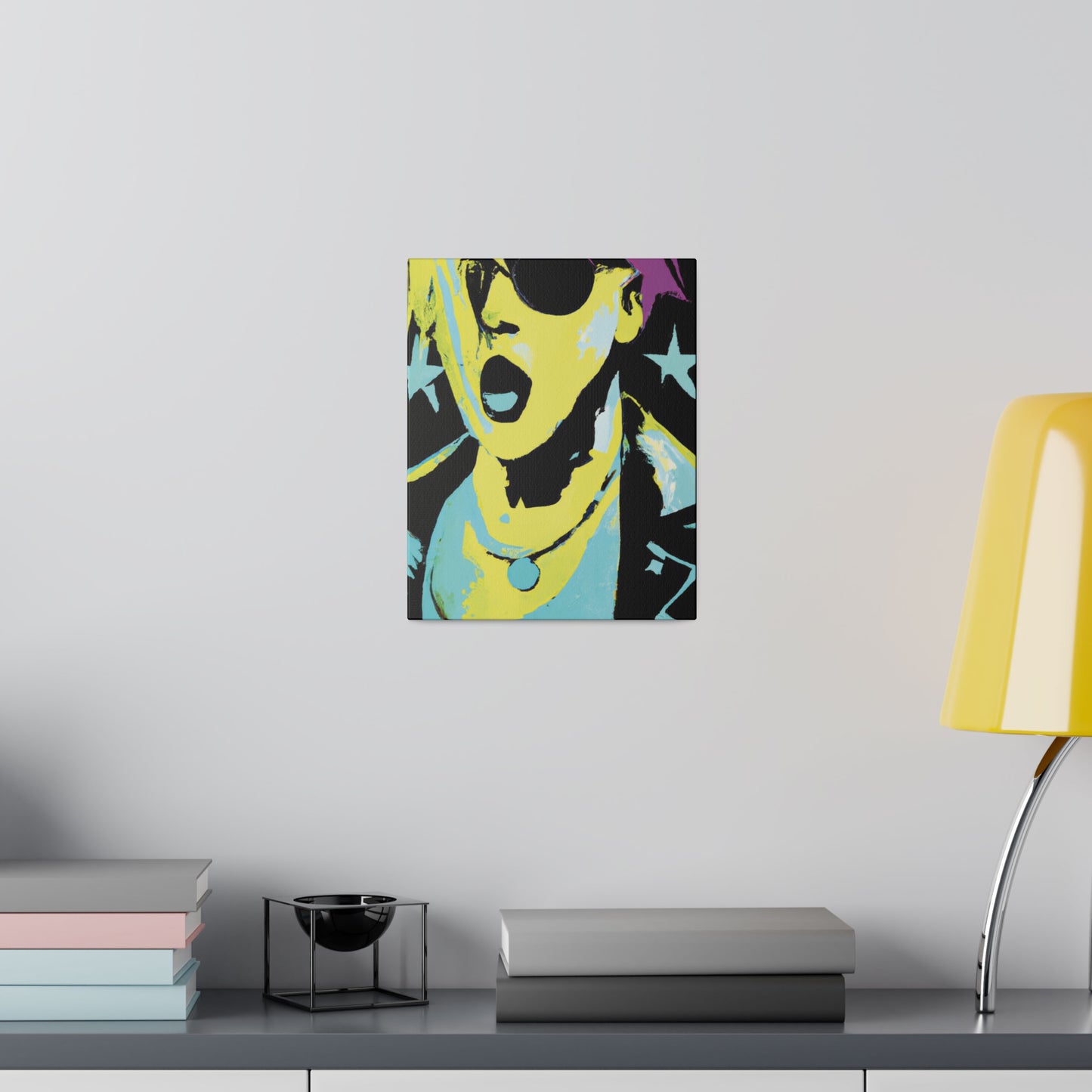 432K - Rockstar Painting Print | Face | Abstract | Poster | Home Decor | Wall Art | Music Art | Canvas