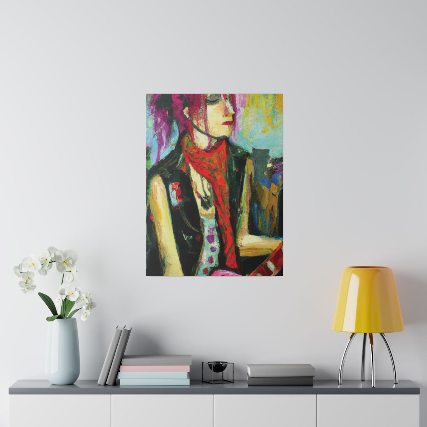 9141P - Rockstar Oil Painting Style Print | Poster | Home Decor | Wall Art | Music Art | Canvas