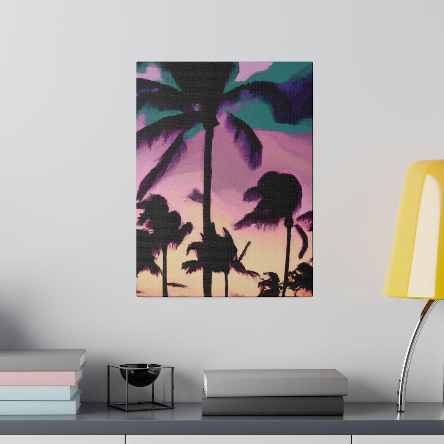 3258K - Miami Beach Sunset Painting Print | Miami | Beach | Sunset | Poster | Home Decor | Wall Art | Canvas