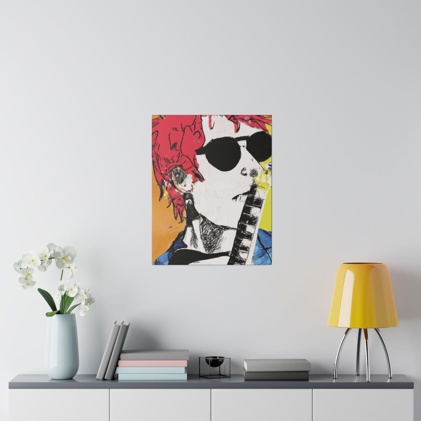 8995T - Rockstar Painting Print | Face | Abstract | Poster | Home Decor | Wall Art | Music Art | Canvas