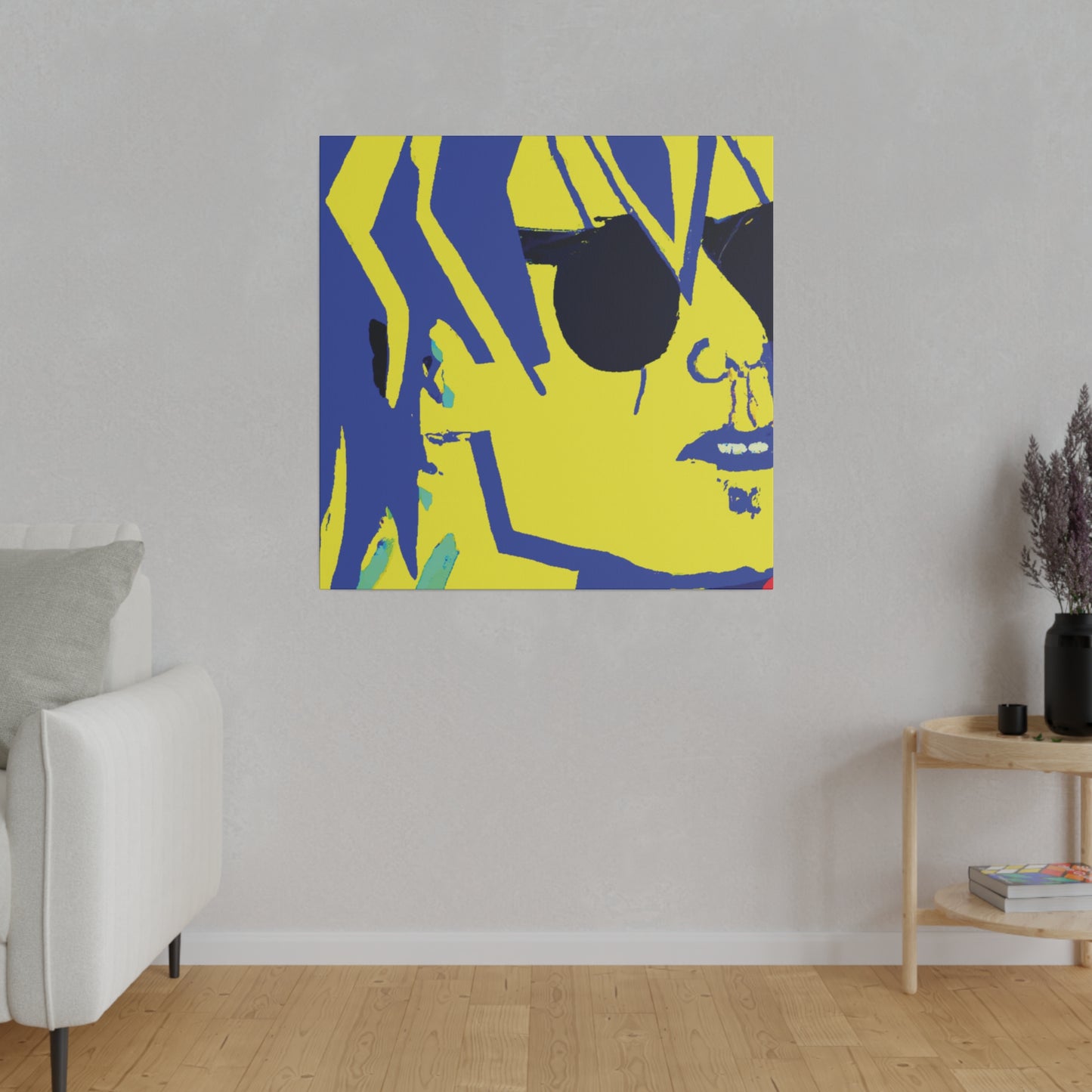 5225U - Rockstar Painting Print | Face | Abstract | Poster | Home Decor | Wall Art | Music Art | Canvas