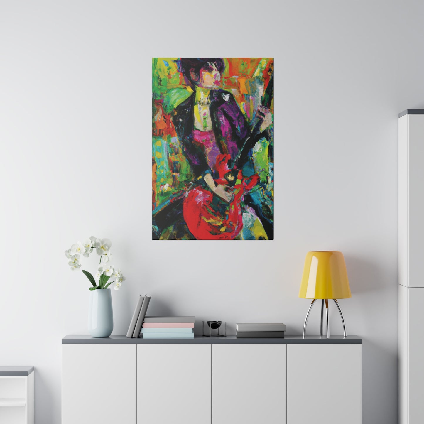 323O - Rockstar Oil Painting Style Print | Poster | Home Decor | Wall Art | Music Art | Canvas
