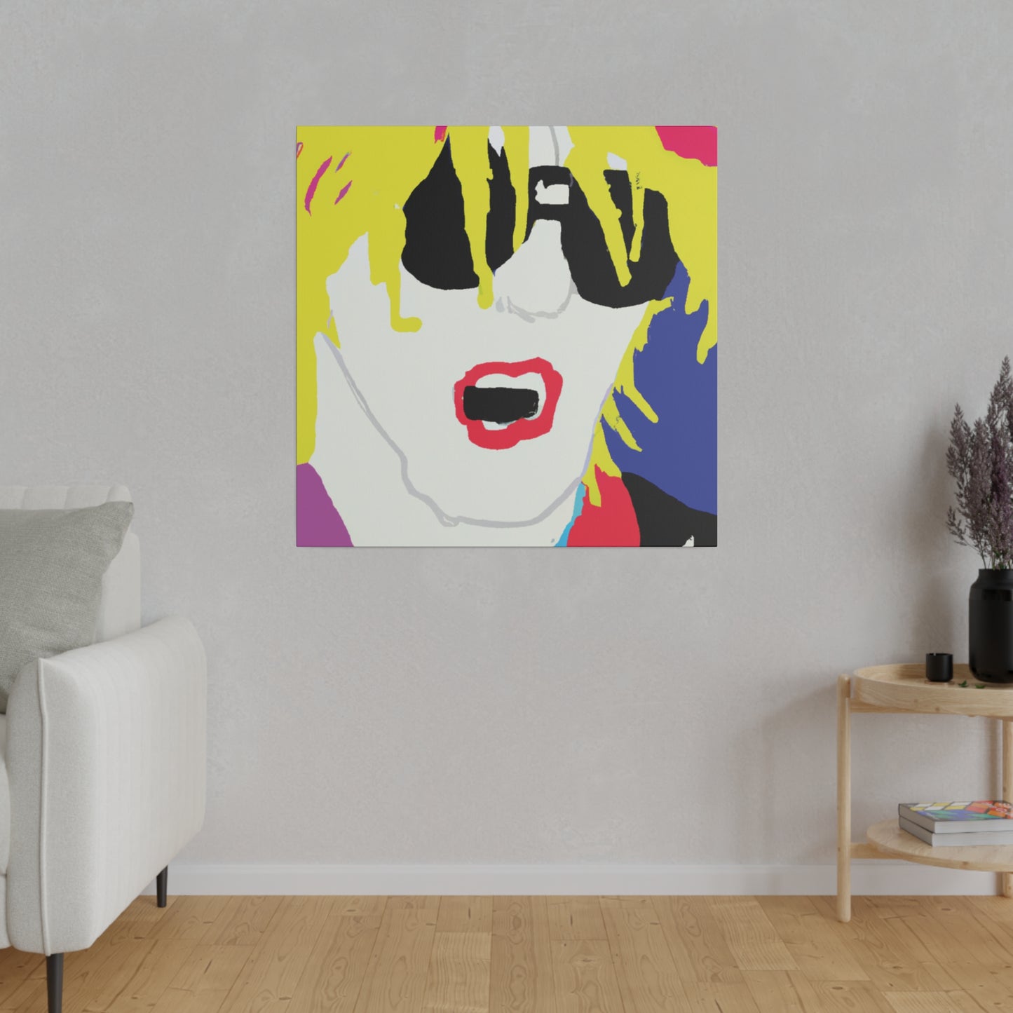 5917X - Rockstar Painting Print | Face | Abstract | Poster | Home Decor | Wall Art | Music Art | Canvas