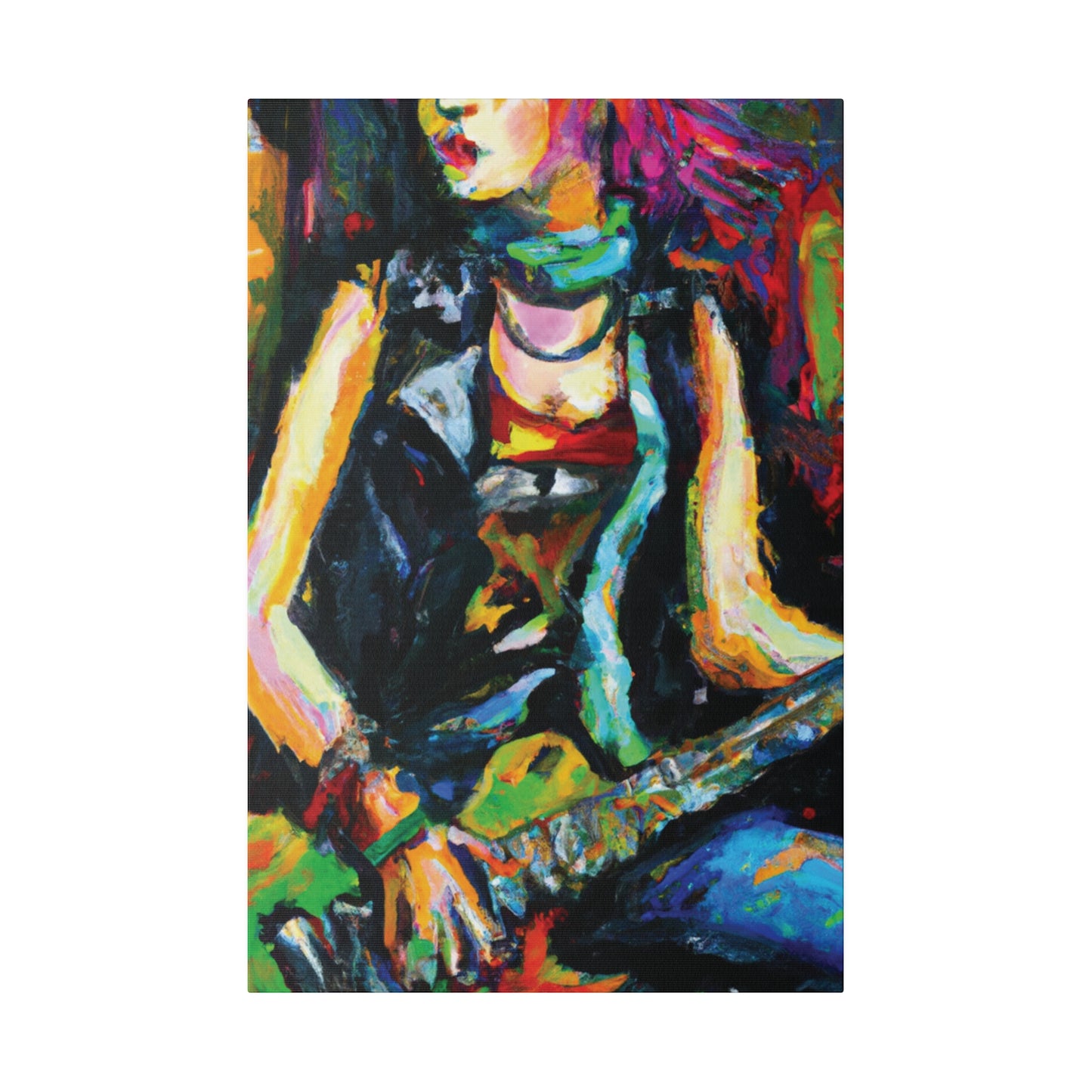 7187Z - Rockstar Oil Painting Style Print | Poster | Home Decor | Wall Art | Music Art | Canvas