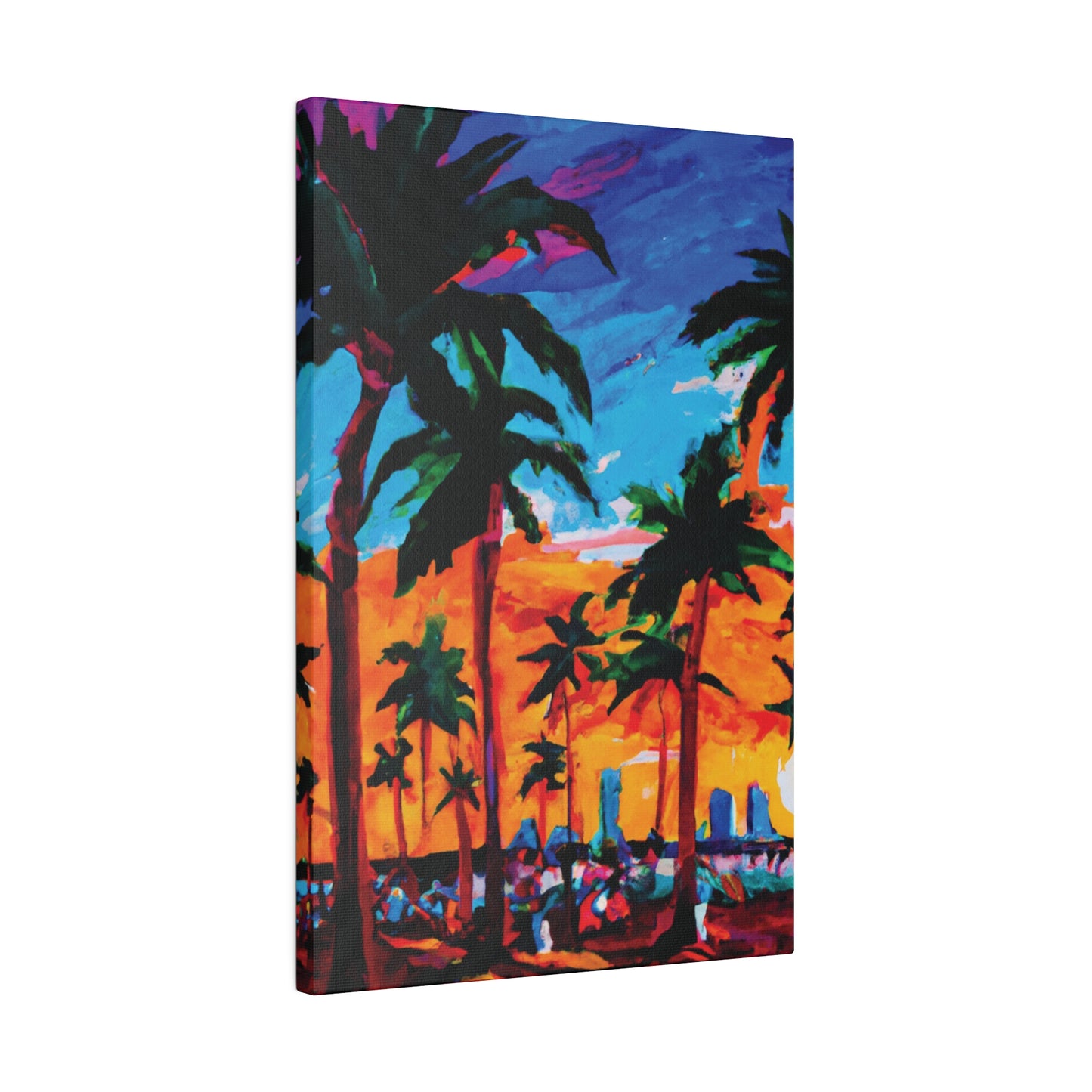 8453X - Miami Beach Sunset Painting Print | Miami | Beach | Sunset | Poster | Home Decor | Wall Art | Canvas