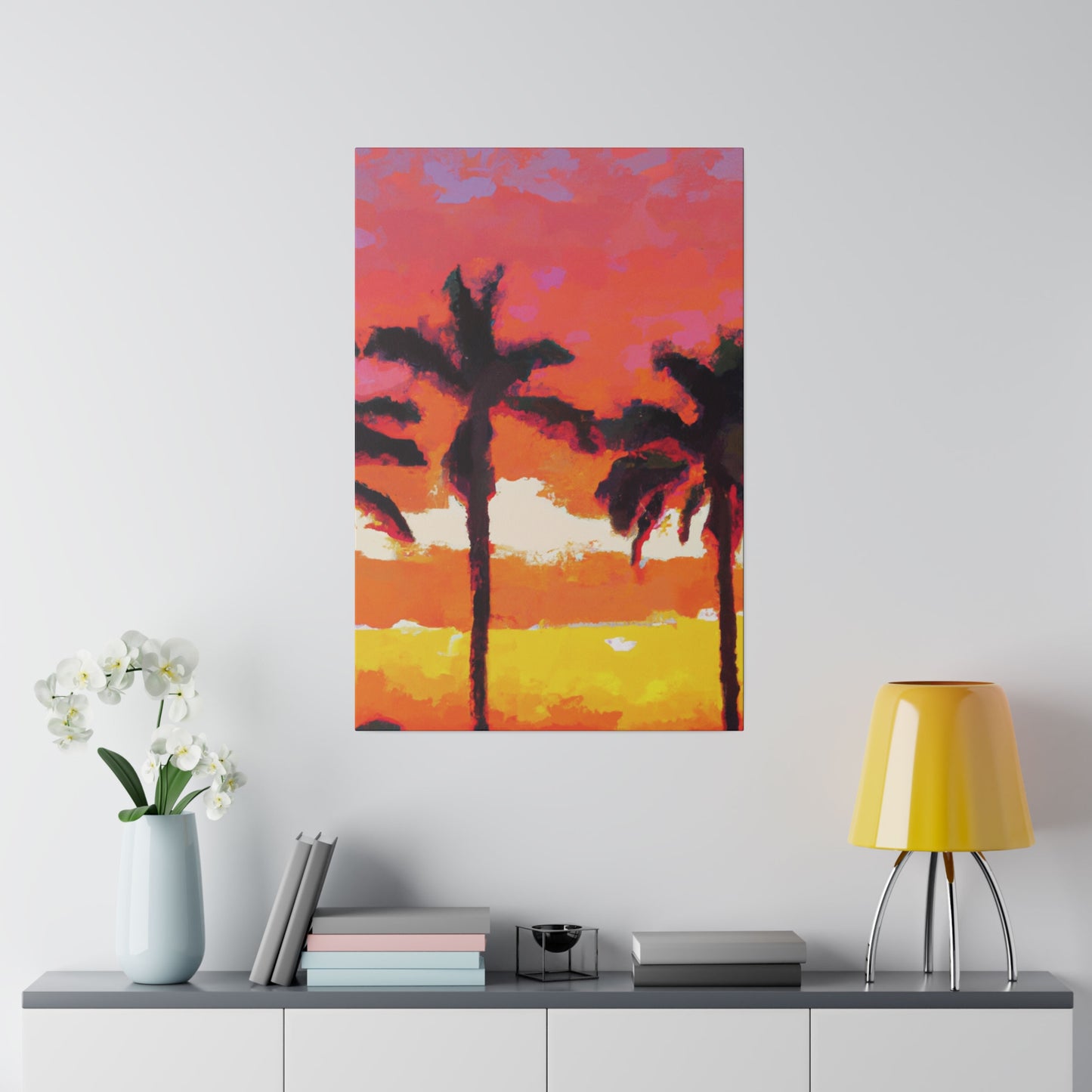 9356P - Miami Beach Sunset Painting Print | Miami | Beach | Sunset | Poster | Home Decor | Wall Art | Canvas