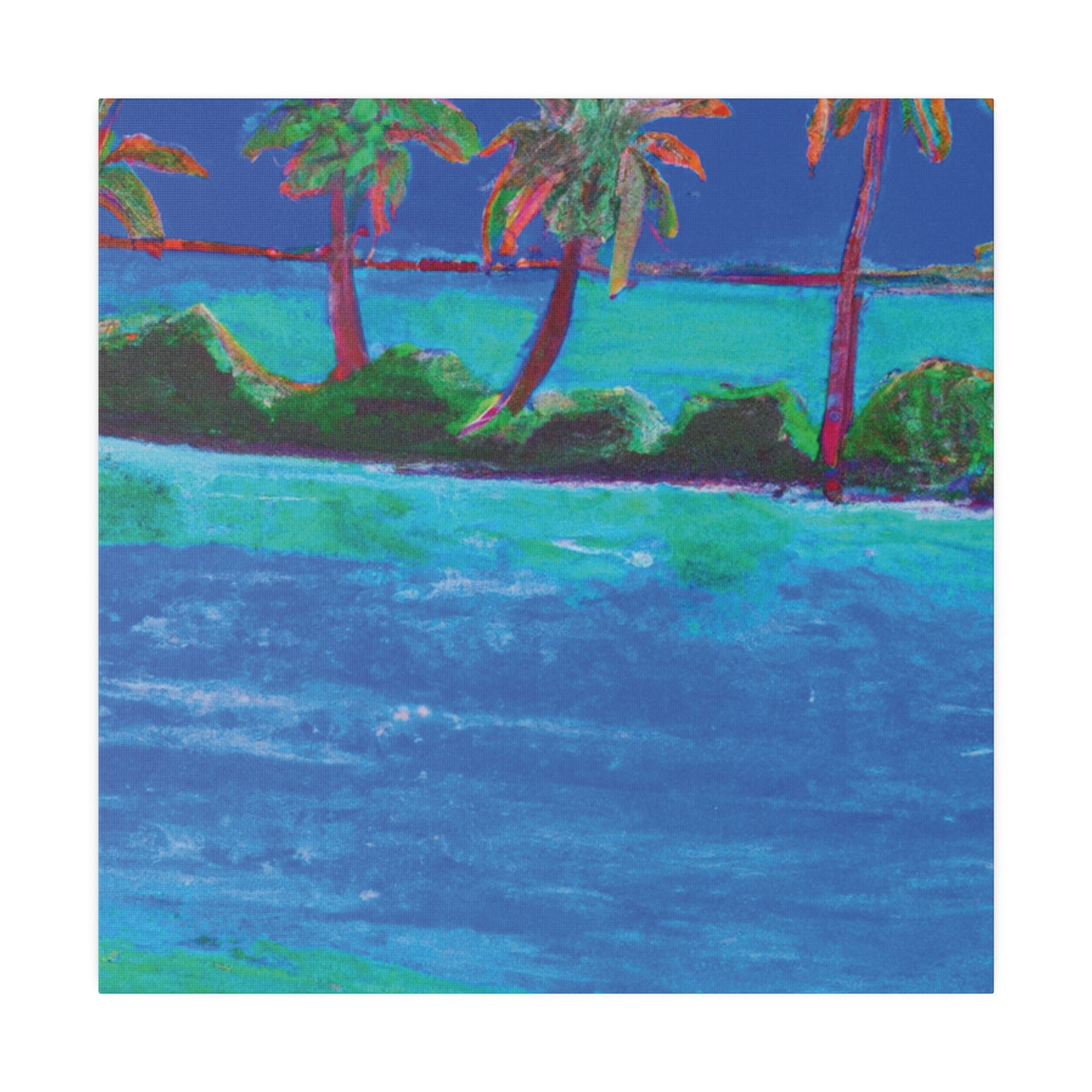 7454G - Bahamas Ocean Painting Print | Bahamas | Ocean | Beach | Poster | Home Decor | Wall Art | Canvas