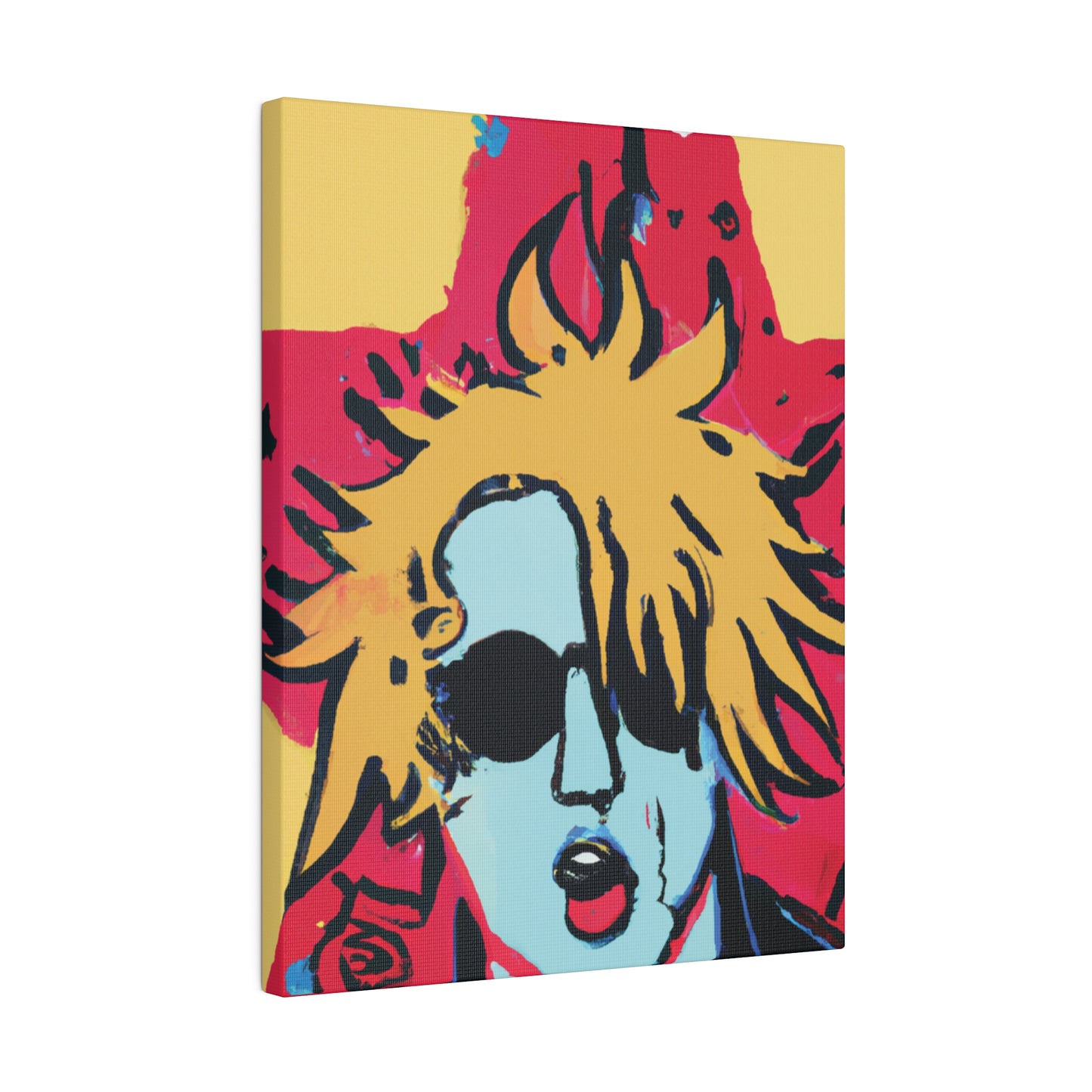 8143X - Rockstar Painting Print | Face | Abstract | Poster | Home Decor | Wall Art | Music Art | Canvas