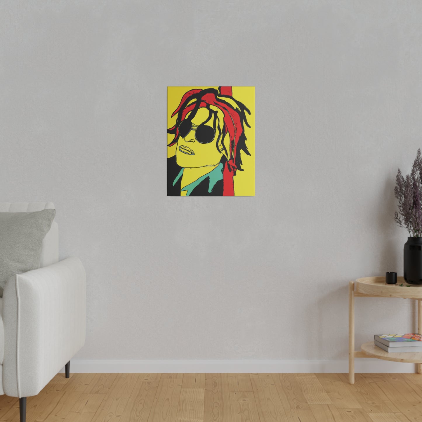 4551W - Rockstar Painting Print | Face | Abstract | Poster | Home Decor | Wall Art | Music Art | Canvas