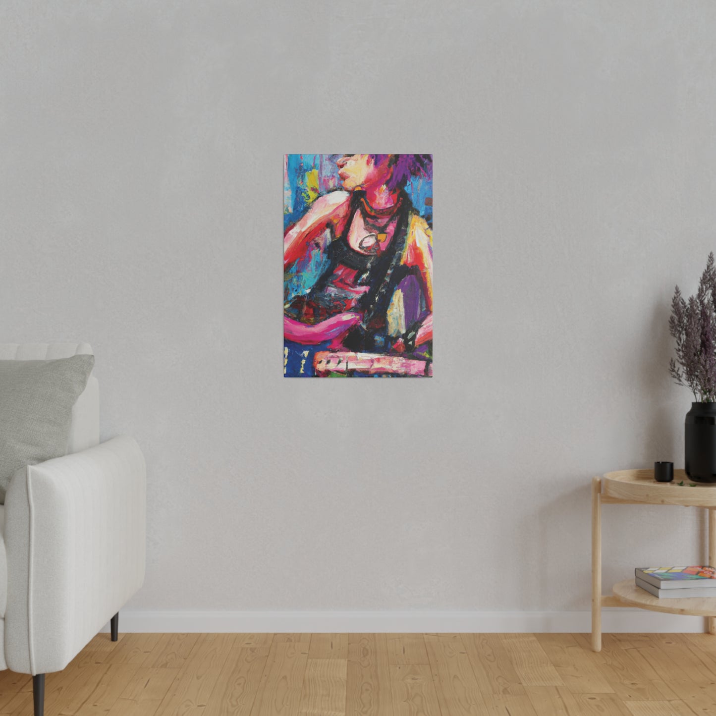 7793Y - Rockstar Oil Painting Style Print | Poster | Home Decor | Wall Art | Music Art | Canvas