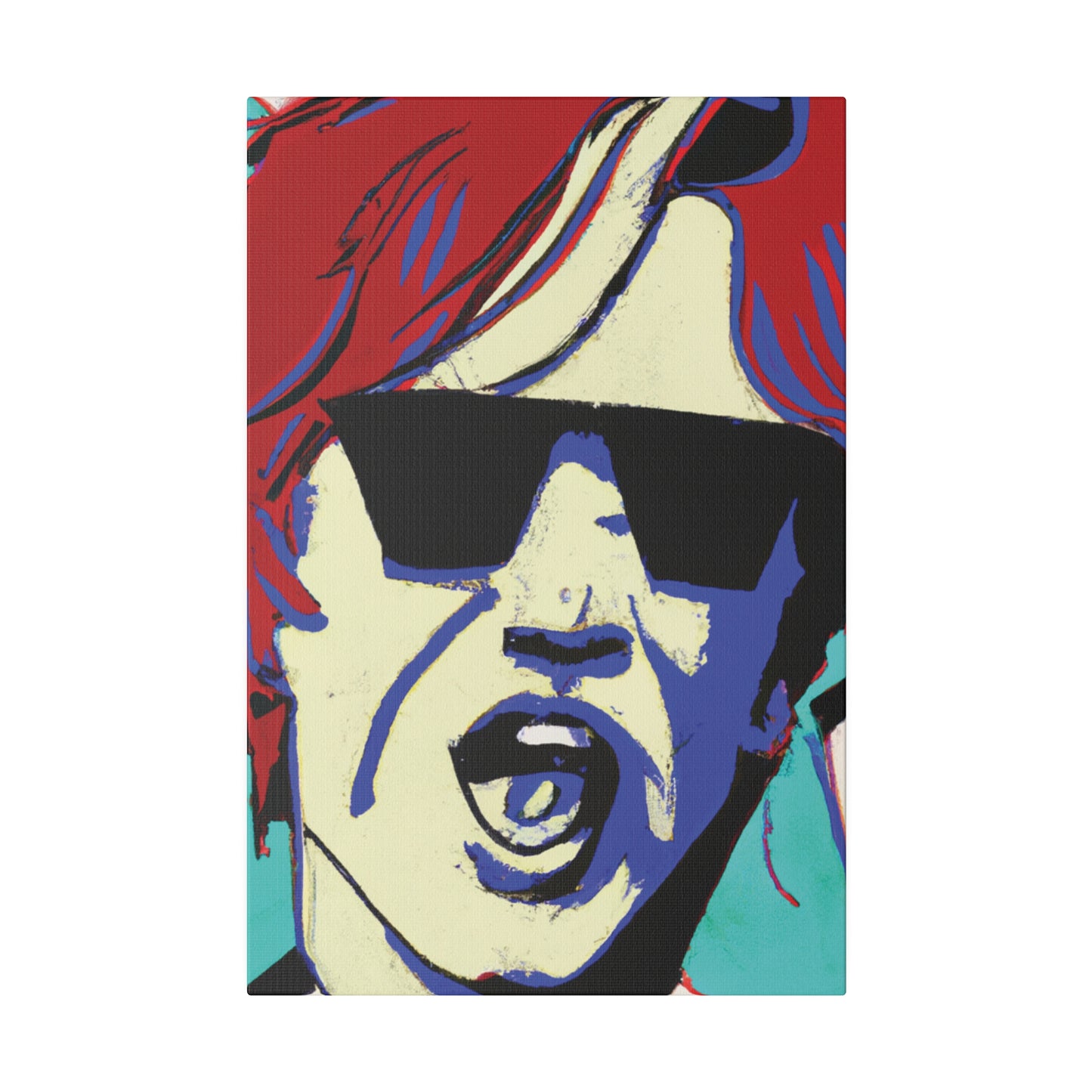 3245Z - Rockstar Painting Print | Face | Abstract | Poster | Home Decor | Wall Art | Music Art | Canvas