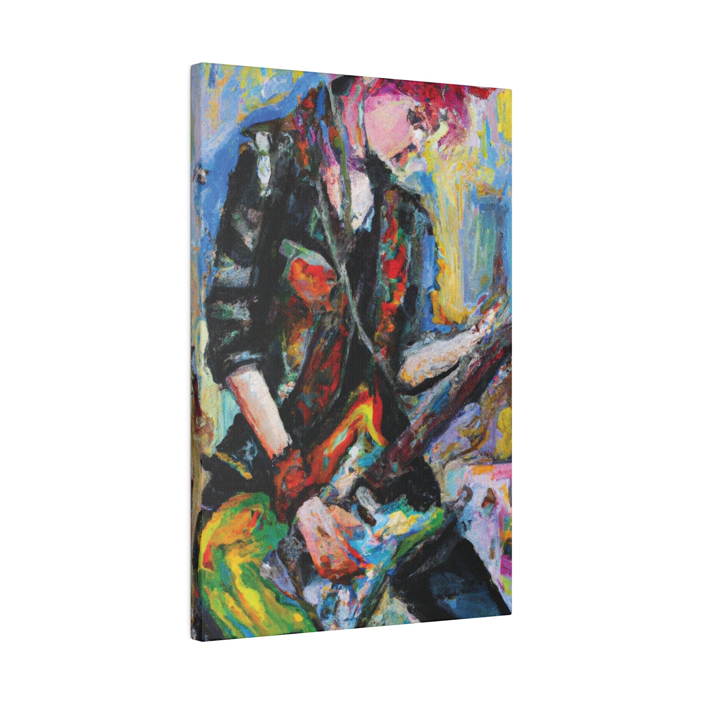 4658Z - Rockstar Oil Painting Style Print | Poster | Home Decor | Wall Art | Music Art | Canvas