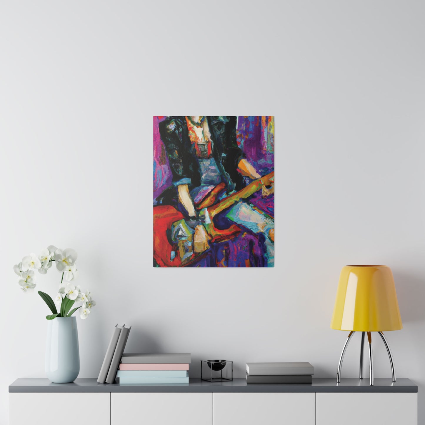 6268K - Rockstar Oil Painting Style Print | Poster | Home Decor | Wall Art | Music Art | Canvas