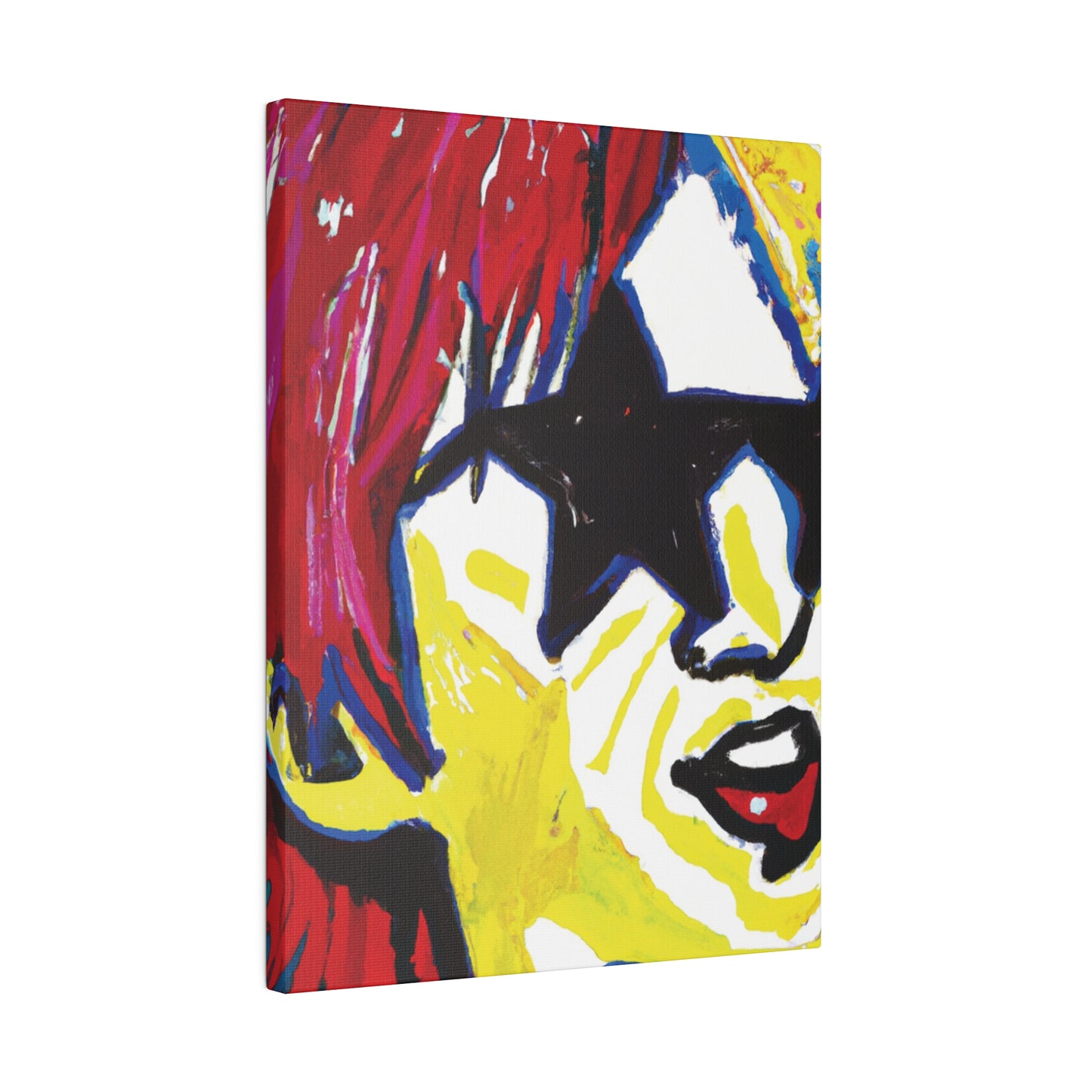 7485G - Rockstar Painting Print | Face | Abstract | Poster | Home Decor | Wall Art | Music Art | Canvas