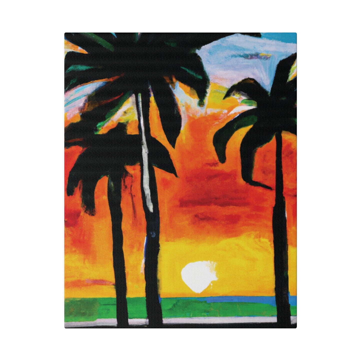 4312S - Miami Beach Sunset Painting Print | Miami | Beach | Sunset | Poster | Home Decor | Wall Art | Canvas