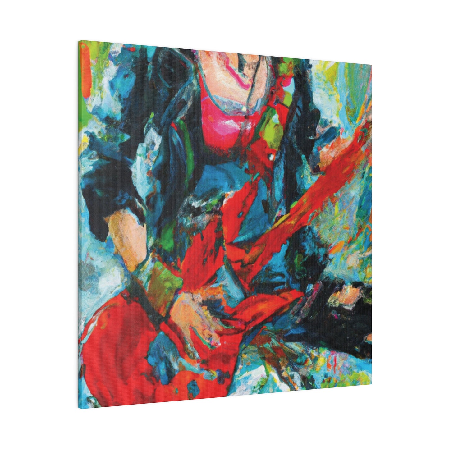 7746Y - Rockstar Oil Painting Style Print | Poster | Home Decor | Wall Art | Music Art | Canvas