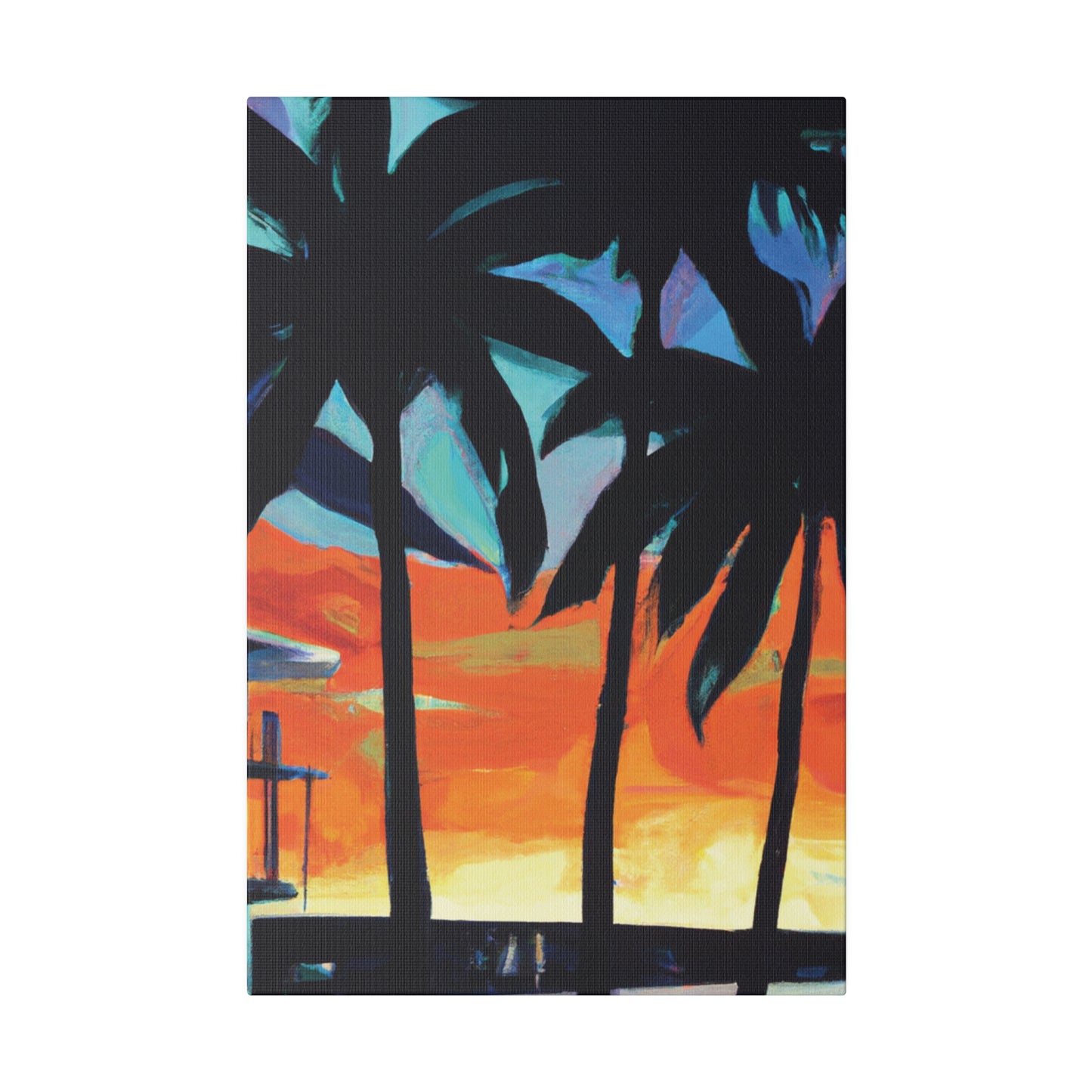 4567W - Miami Beach Sunset Painting Print | Miami | Beach | Sunset | Poster | Home Decor | Wall Art | Canvas