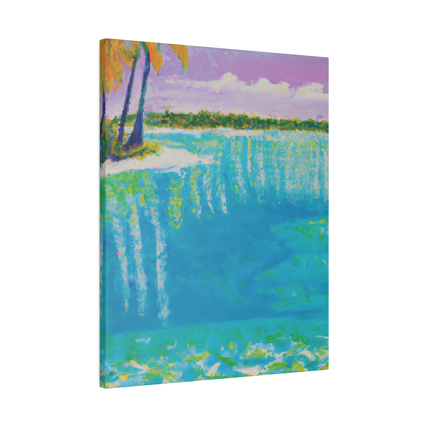 4568K - Bahamas Ocean Painting Print | Bahamas | Ocean | Beach | Poster | Home Decor | Wall Art | Canvas