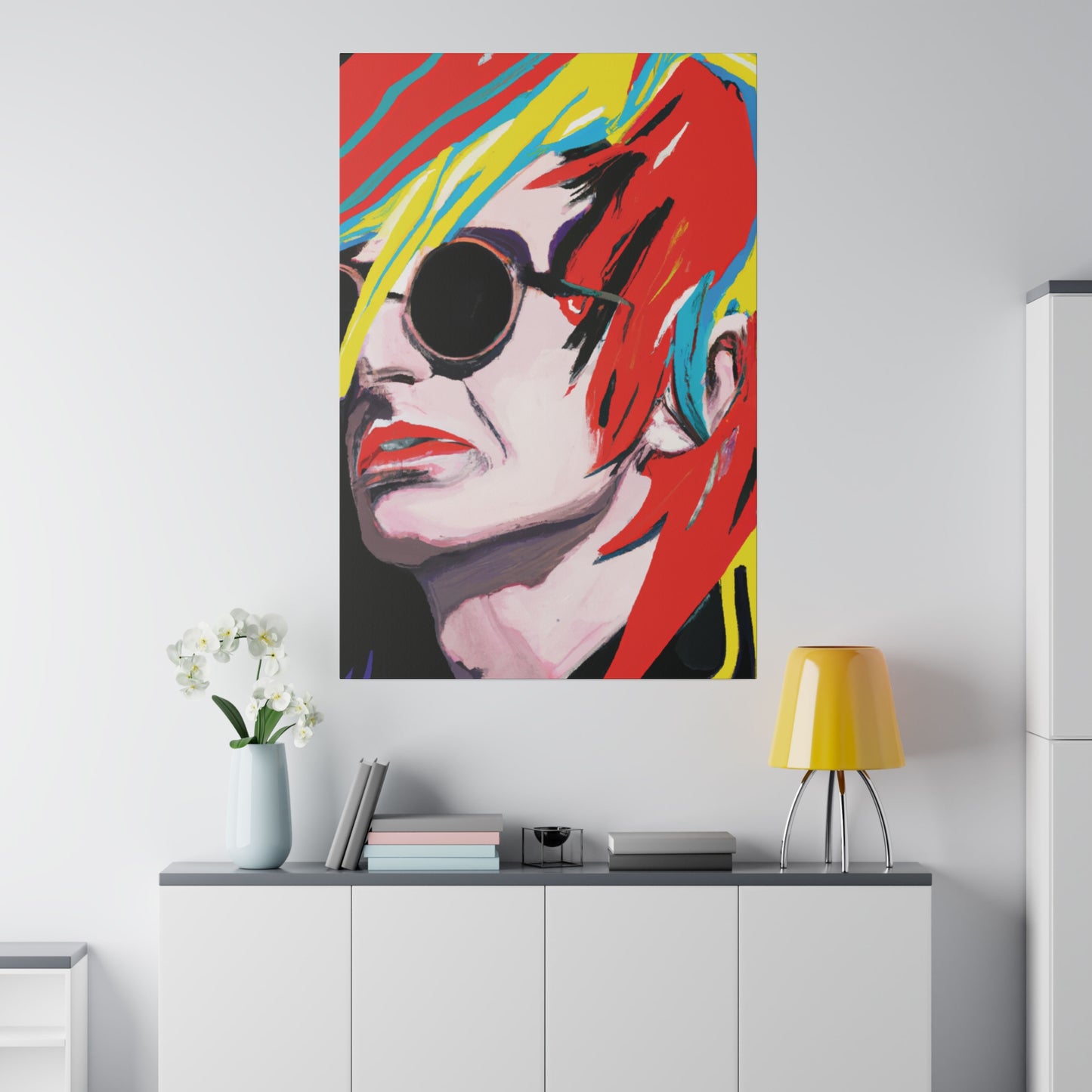 9573V - Rockstar Painting Print | Face | Abstract | Poster | Home Decor | Wall Art | Music Art | Canvas