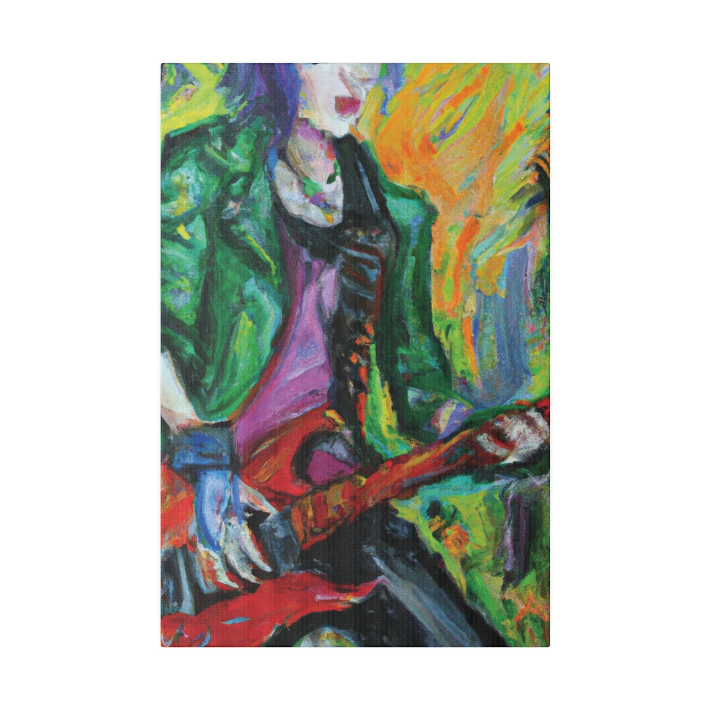 8272F - Rockstar Oil Painting Style Print | Poster | Home Decor | Wall Art | Music Art | Canvas