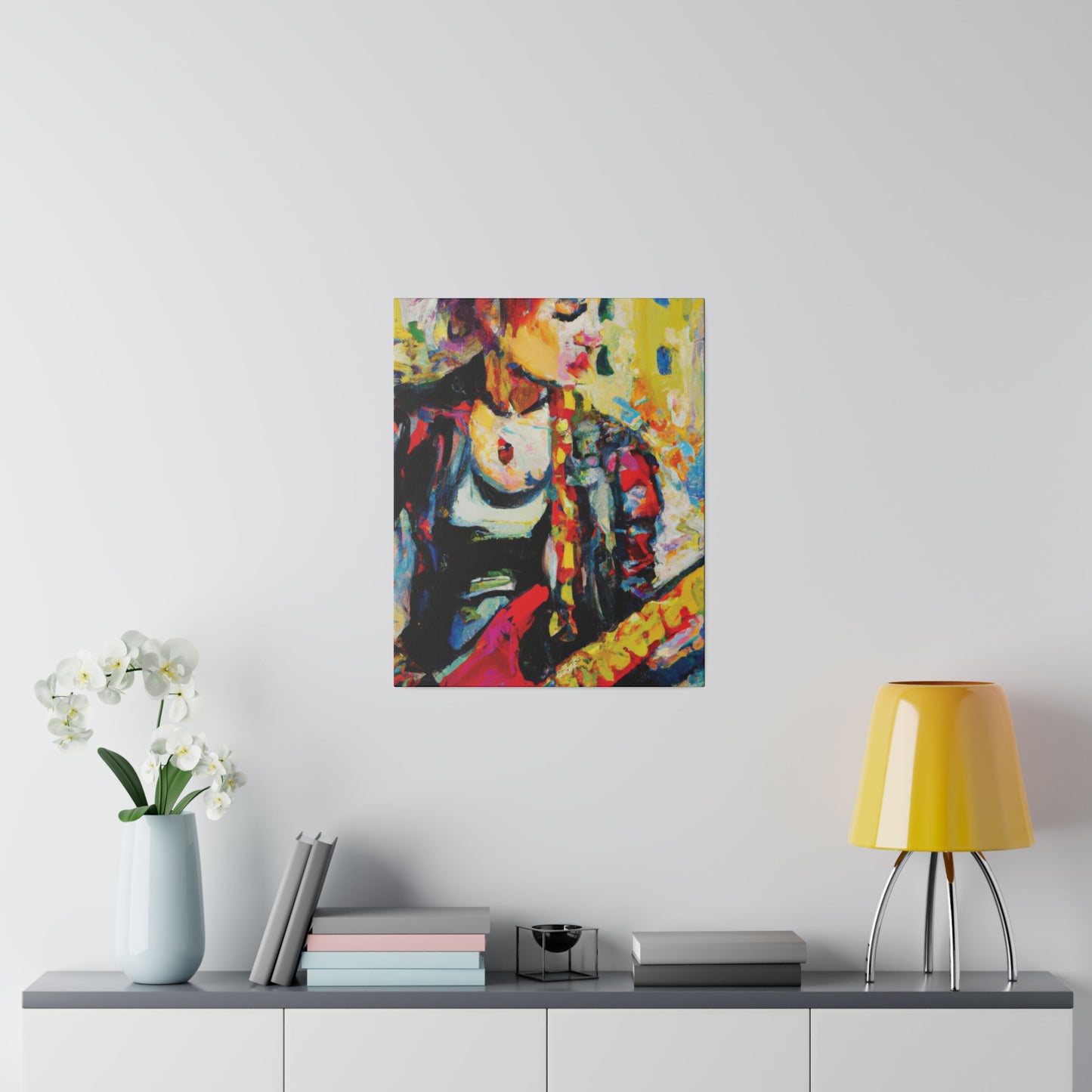 8768U - Rockstar Oil Painting Style Print | Poster | Home Decor | Wall Art | Music Art | Canvas