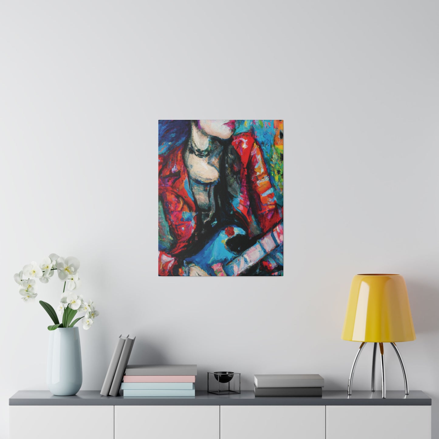 7551J - Rockstar Oil Painting Style Print | Poster | Home Decor | Wall Art | Music Art | Canvas