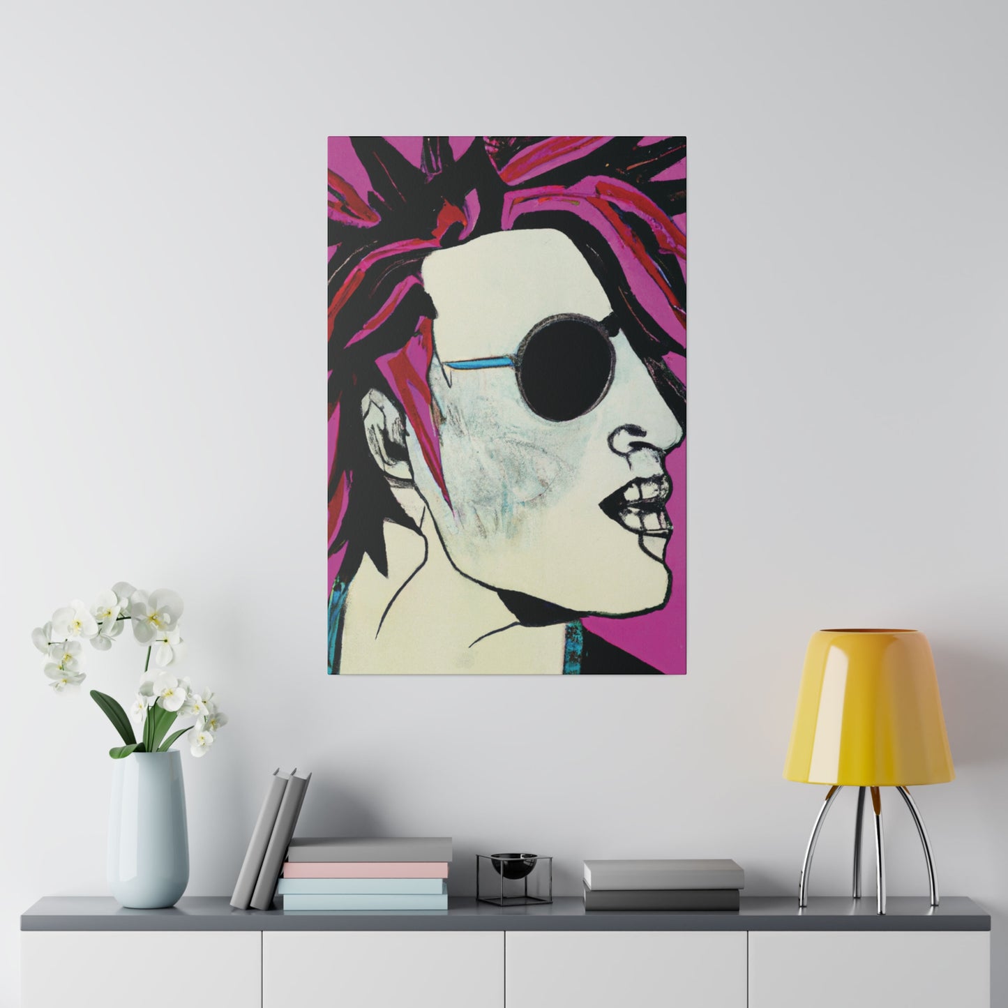 8159X - Rockstar Painting Print | Face | Abstract | Poster | Home Decor | Wall Art | Music Art | Canvas