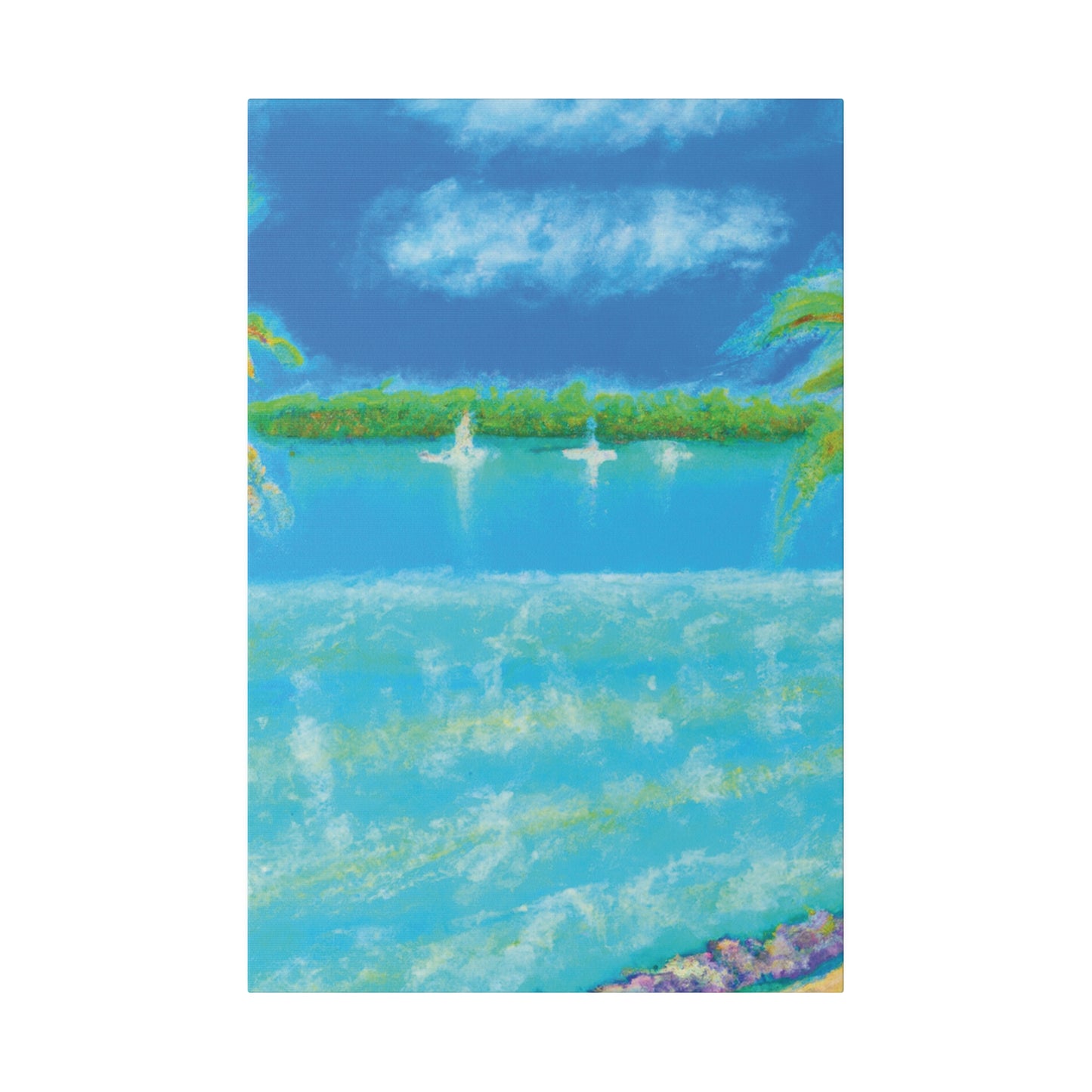 8369D - Bahamas Ocean Painting Print | Bahamas | Ocean | Beach | Poster | Home Decor | Wall Art | Canvas