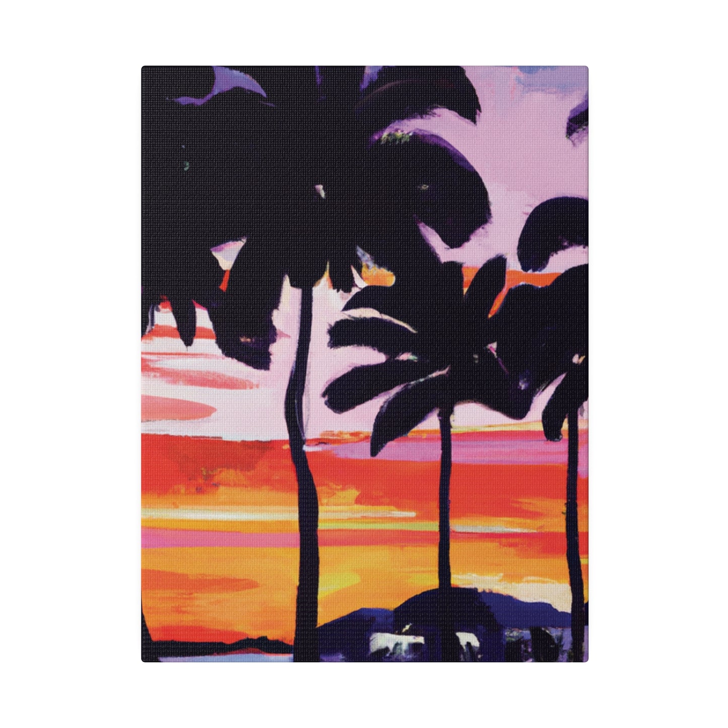 2948T - Miami Beach Sunset Painting Print | Miami | Beach | Sunset | Poster | Home Decor | Wall Art | Canvas