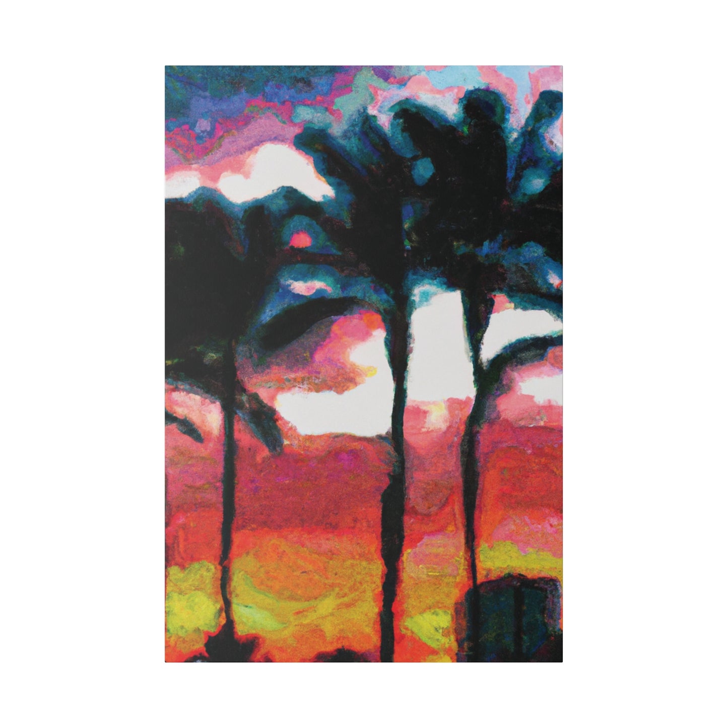 9677K - Miami Beach Sunset Painting Print | Miami | Beach | Sunset | Poster | Home Decor | Wall Art | Canvas