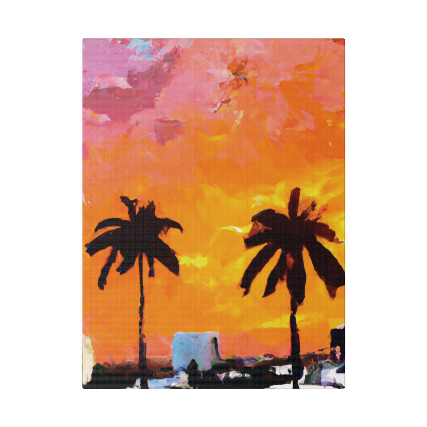 2759A - Miami Beach Sunset Painting Print | Miami | Beach | Sunset | Poster | Home Decor | Wall Art | Canvas