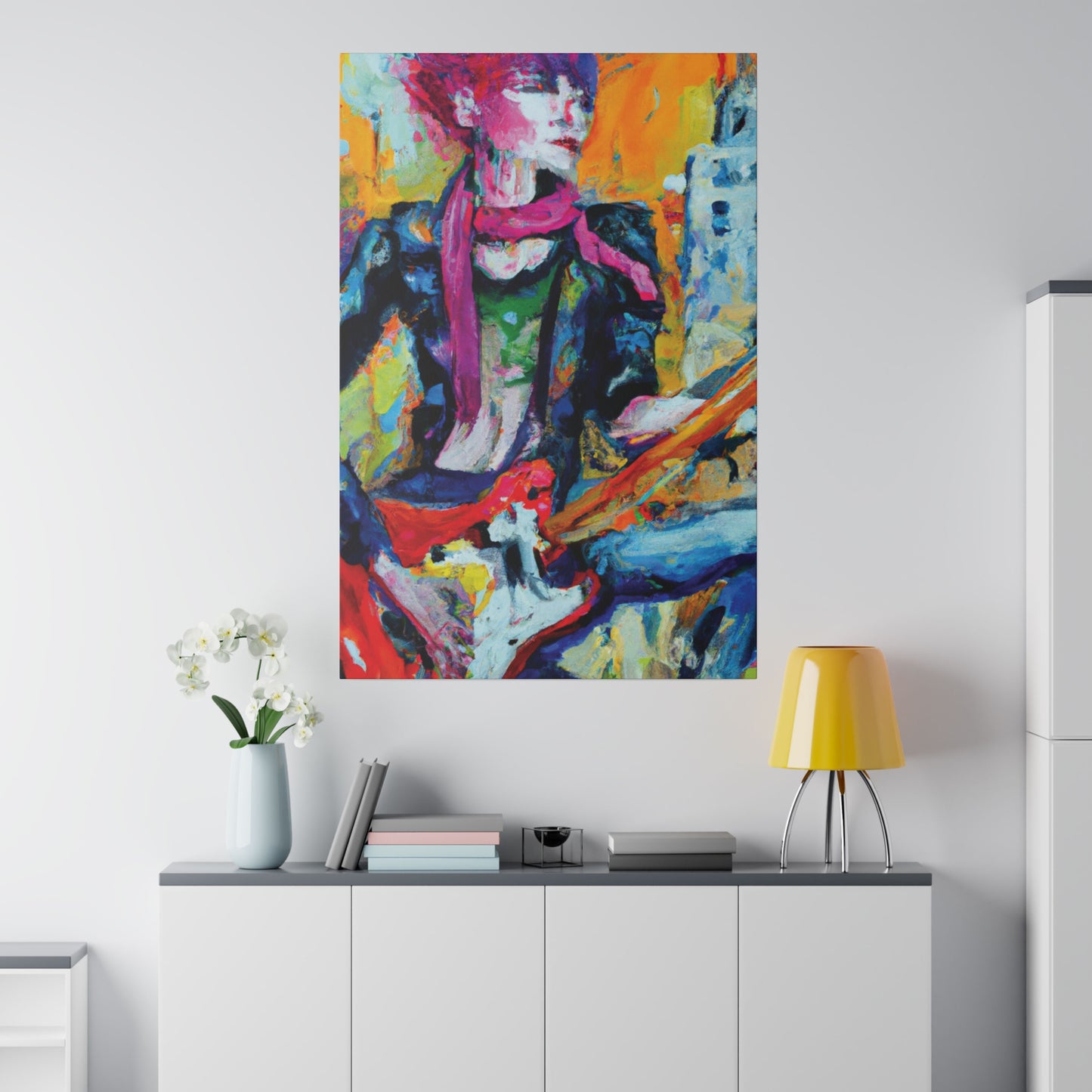 2736R - Rockstar Oil Painting Style Print | Poster | Home Decor | Wall Art | Music Art | Canvas